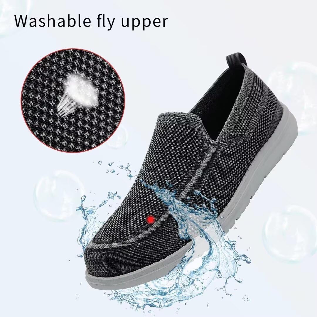 Men Wide Width Slip On Shoes Loafer with Arch Support Insoles Men Casual Shoes