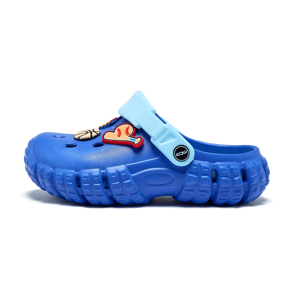 Non-Slip Kids Clogs with Charms, Lightweight, for Ages 3-12