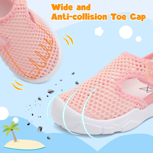 Toddler Sandals Boys Girls Wide Sandals Kids Water Sandal Shoes Lightweight Barefoot Summer Shoes for Beach Swim