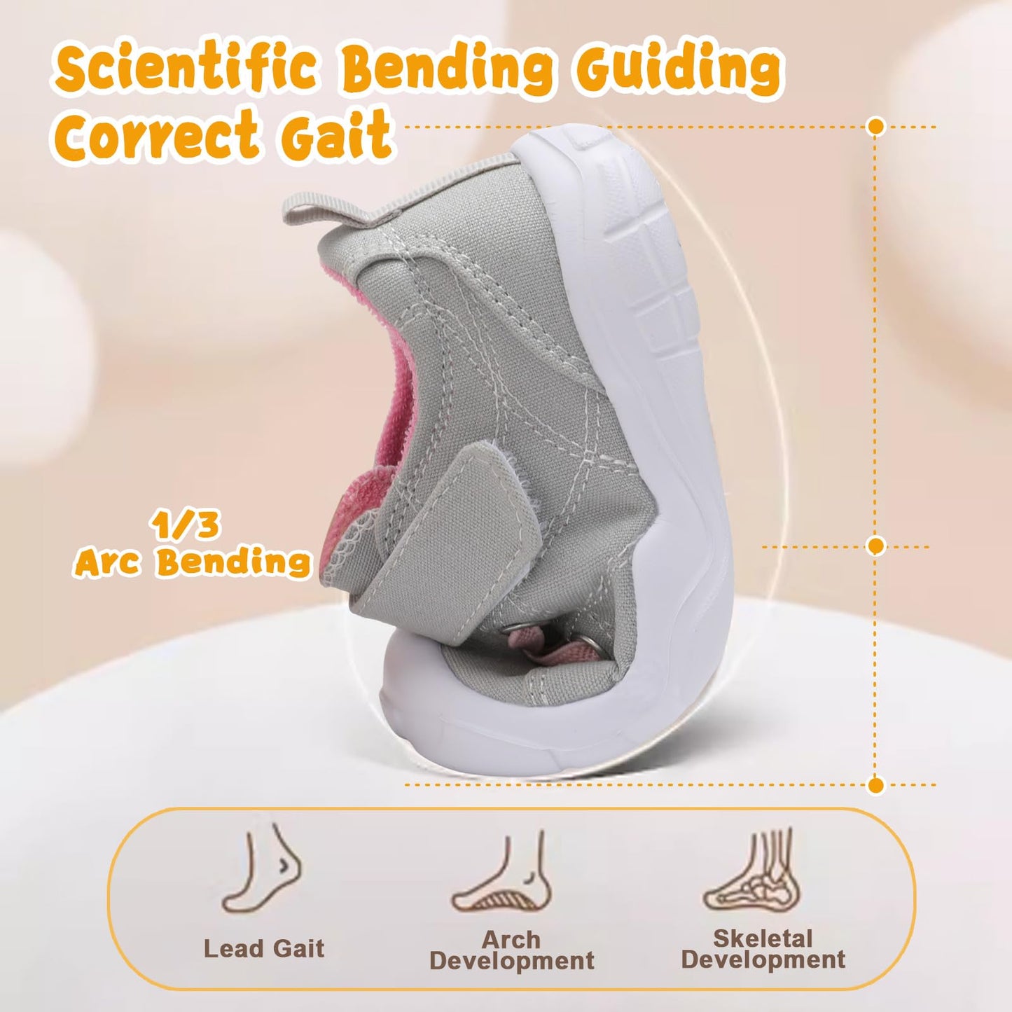 Kids Canvas Shoes Running Shoes for Girls Boys Wide Toe Box Barefoot Toddler Sneakers