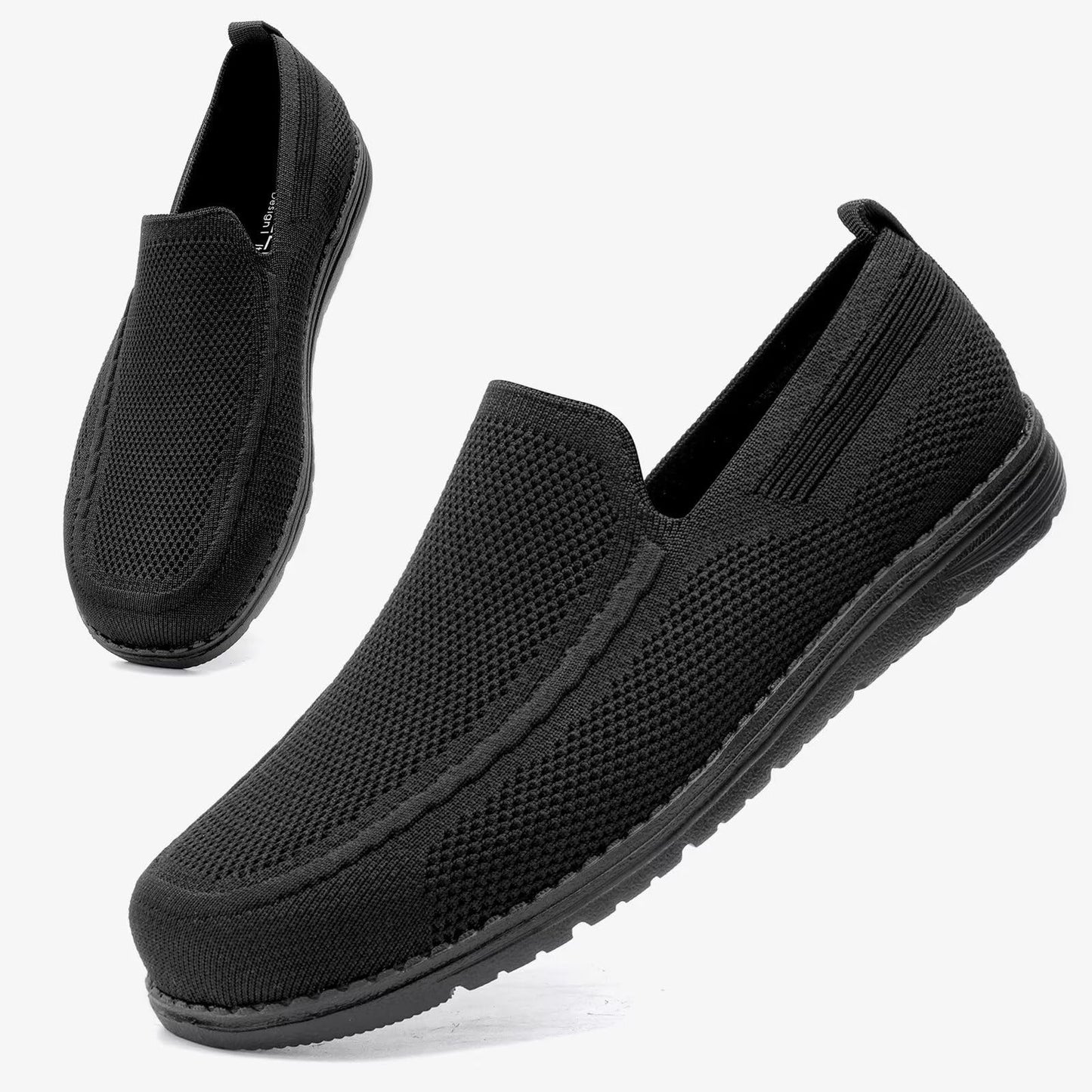 Men Wide Width Slip On Shoes Loafer with Arch Support Insoles Men Casual Shoes