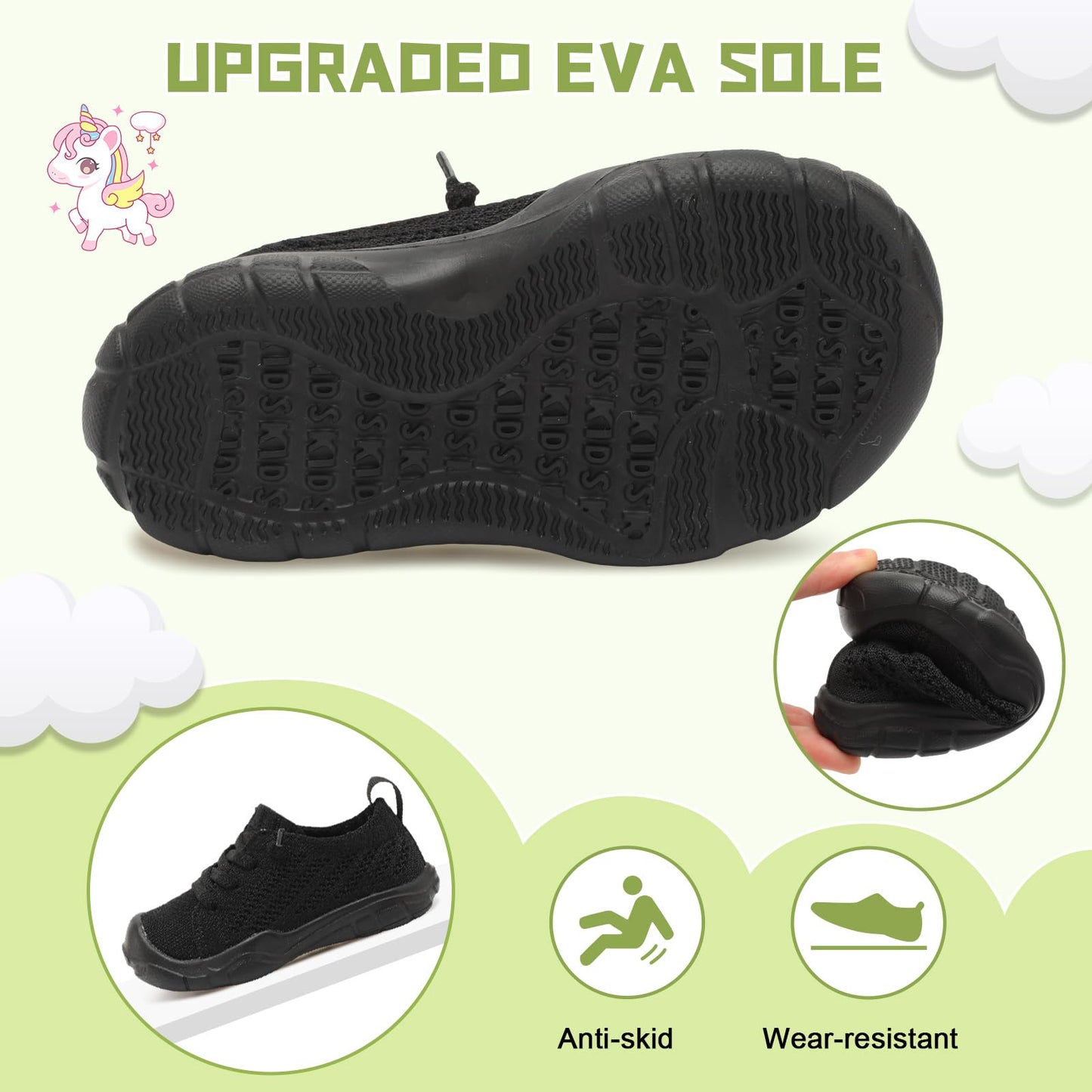 Toddler Shoes for Boys Girls Slip on Sneakers Wide Toe Walking Shoes