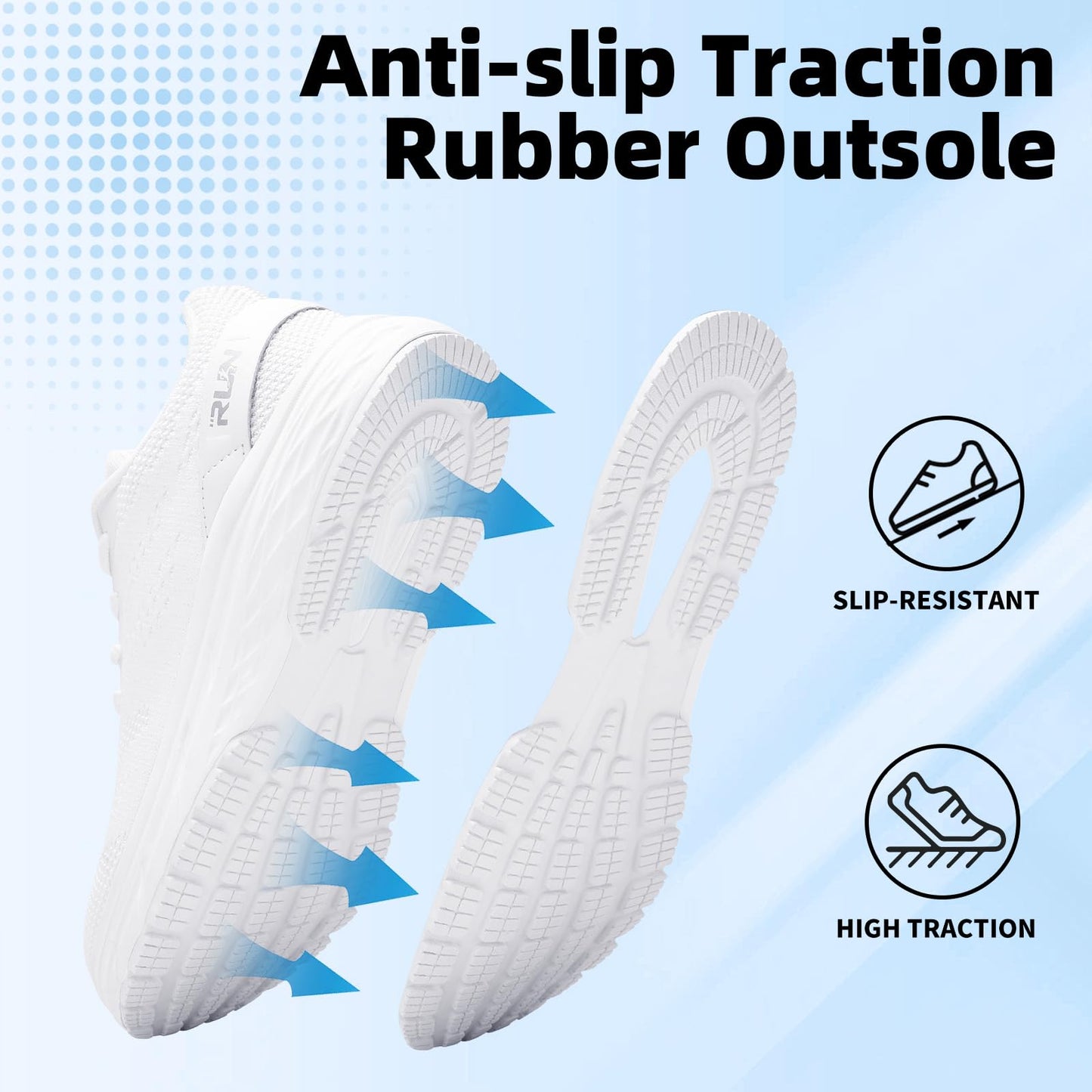 Wide Toe Box Shoes for Men Cushioned Road Running Shoe Non Slip Mens