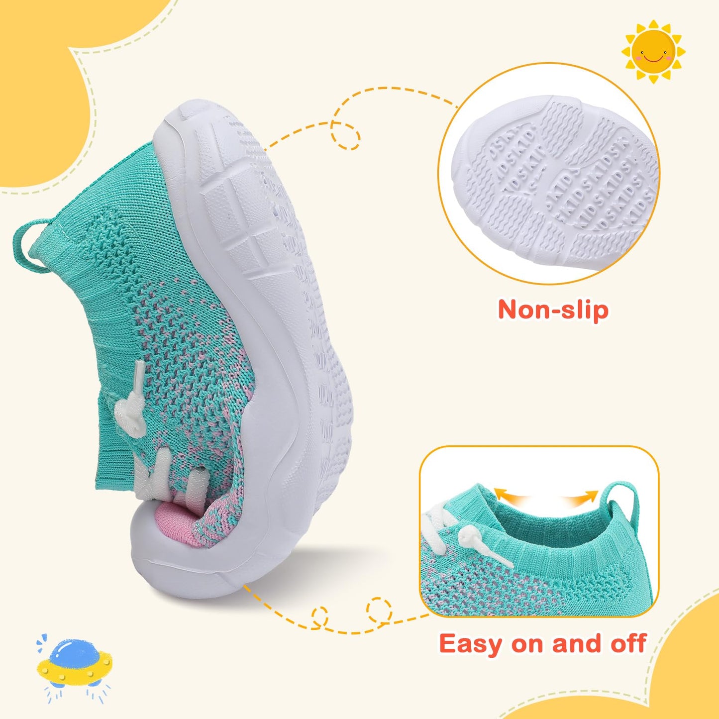 Toddler Shoes Boys Girls Barefoot Shoes Kids Breathable Sneakers