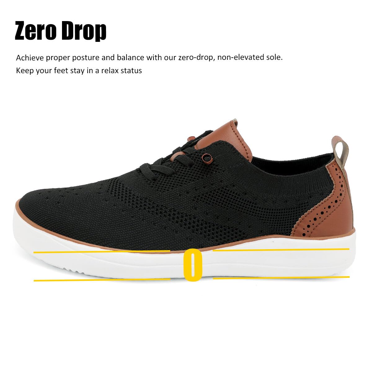Mens Barefoot Dress Shoes Wide Toe Box Zero Drop Oxfords Shoes