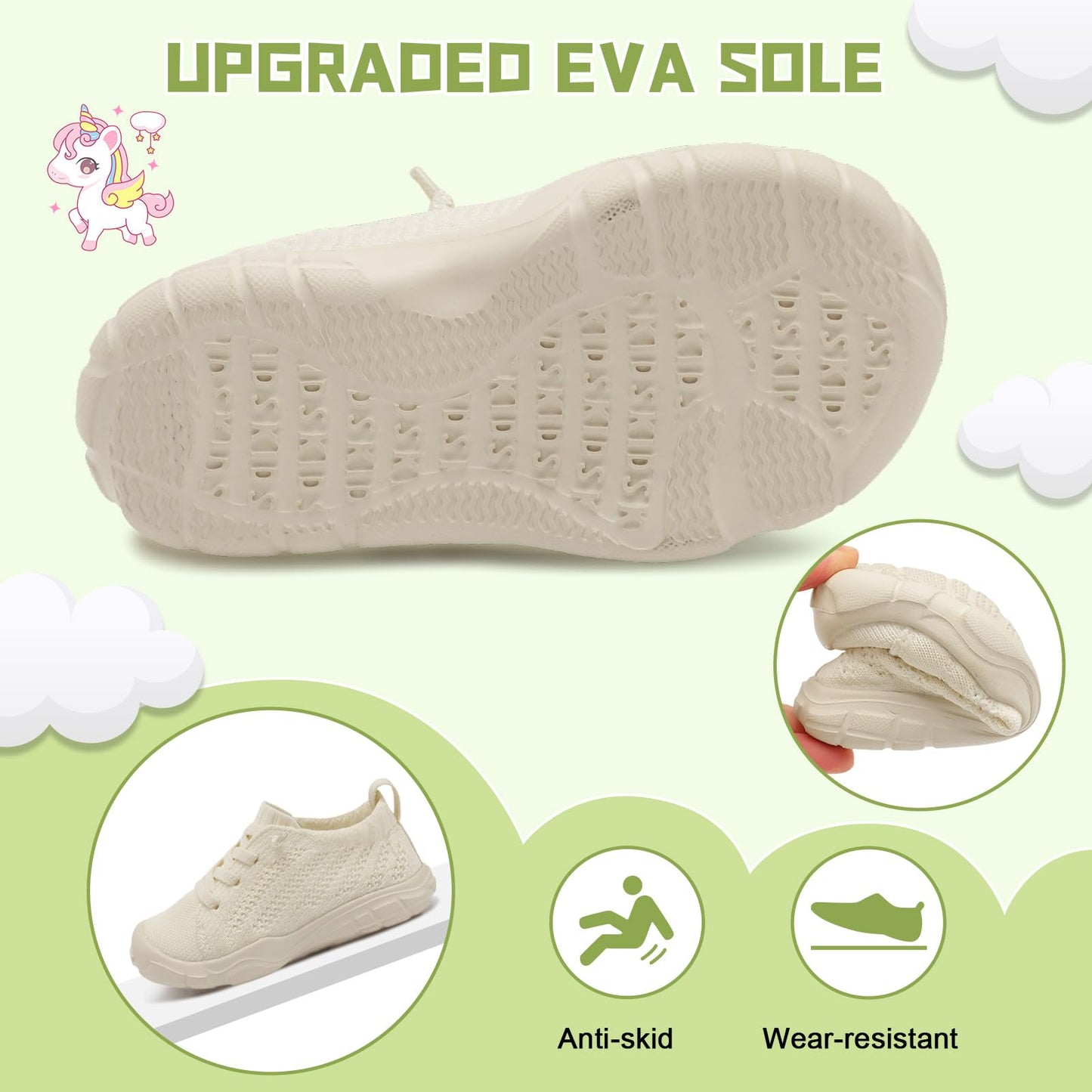 Toddler Shoes for Boys Girls Slip on Sneakers Wide Toe Walking Shoes