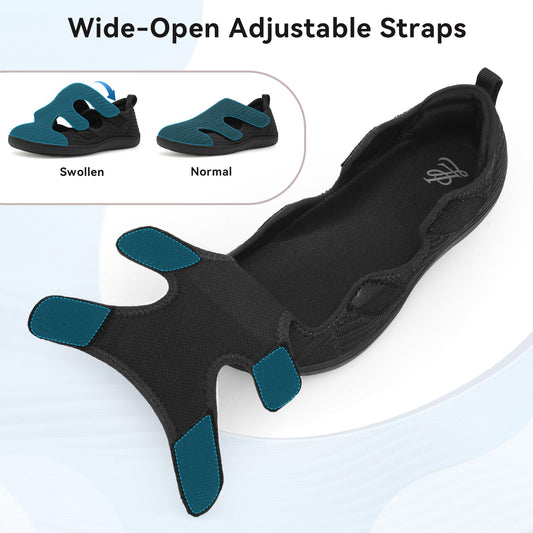 Diabetic Shoes for Women Adjustable Extra Wide Barefoot Walking Shoes