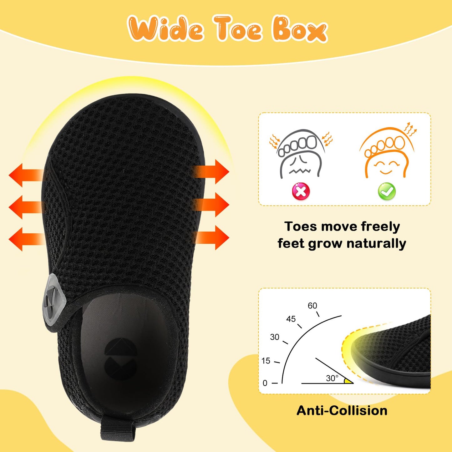 Toddler Shoes Boys Girls Wide Barefoot Shoes