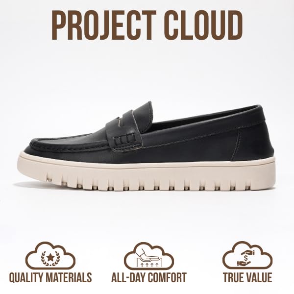 Leather Loafers for Women – Memory Foam Insoles Slip On Shoes for Women