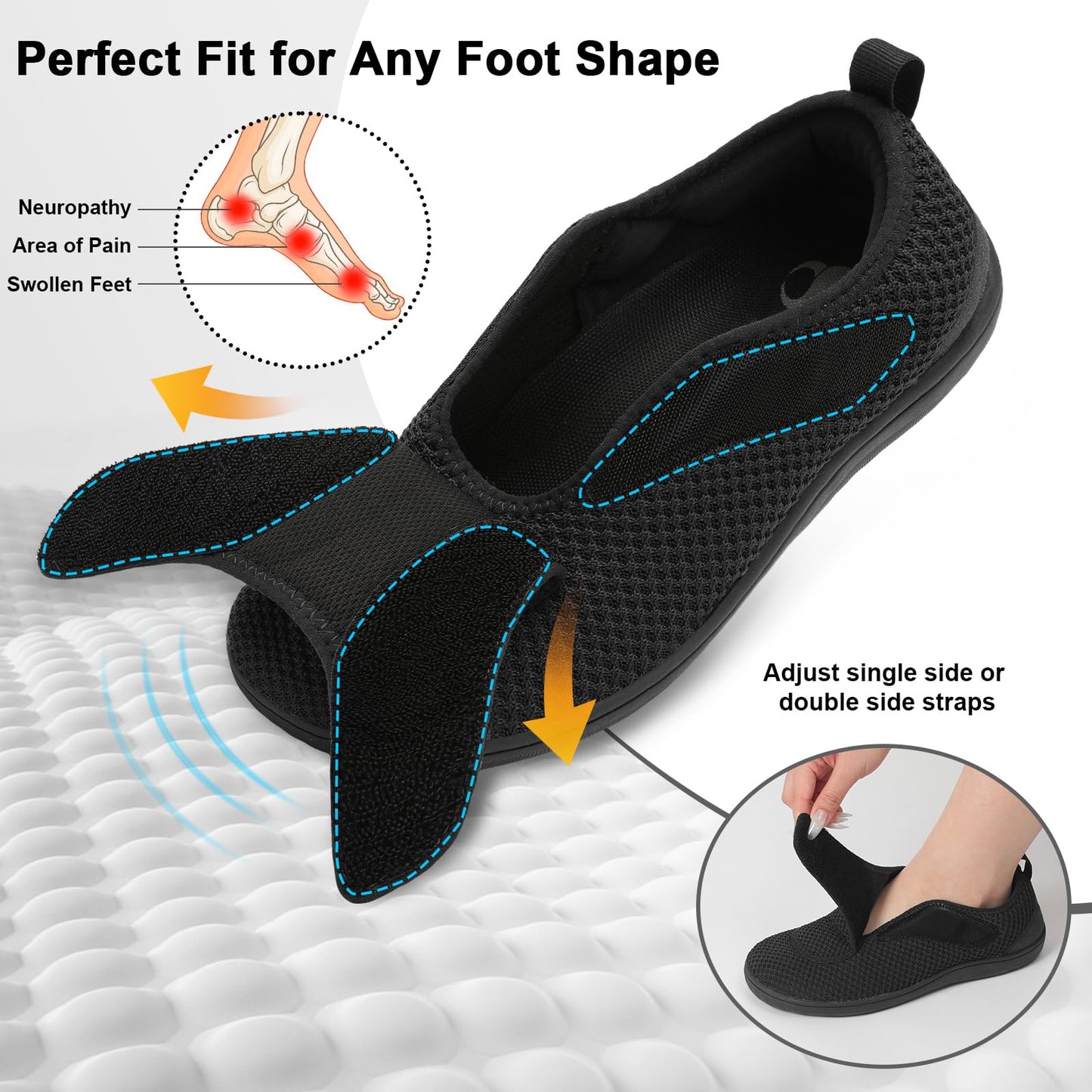 Womens Walking Shoes Comfortable Wide Diabetic Shoes
