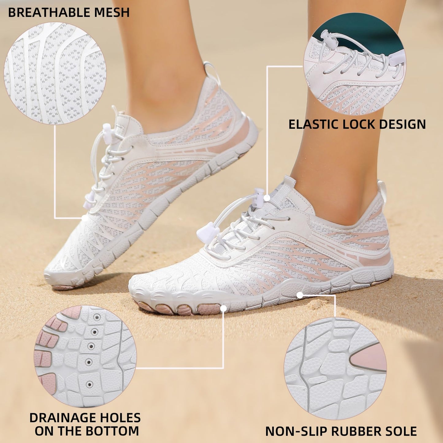 New Barefoot Shoes for Women Mens,Comfortable & Non-Slip Barefoot Vitality Shoe Women's Athletic Footwear,Wide Toe Box Water Shoe for Women Men