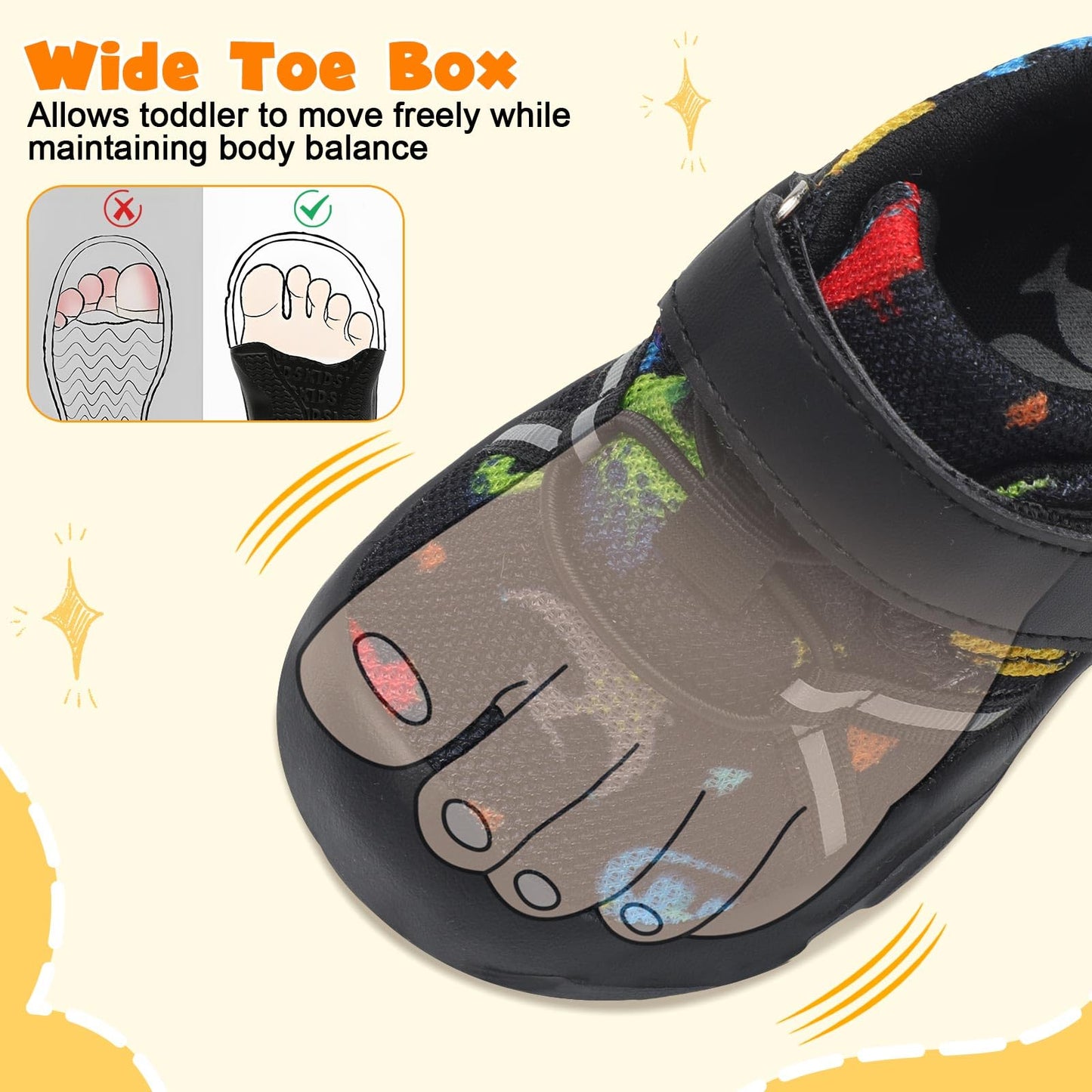 Toddler Sneakers Wide Toddler Shoes Boys Girls Tennis Shoes
