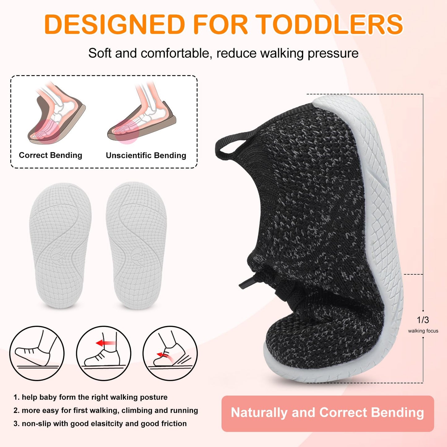 Toddler Barefoot Boys Girls Tennis Shoes