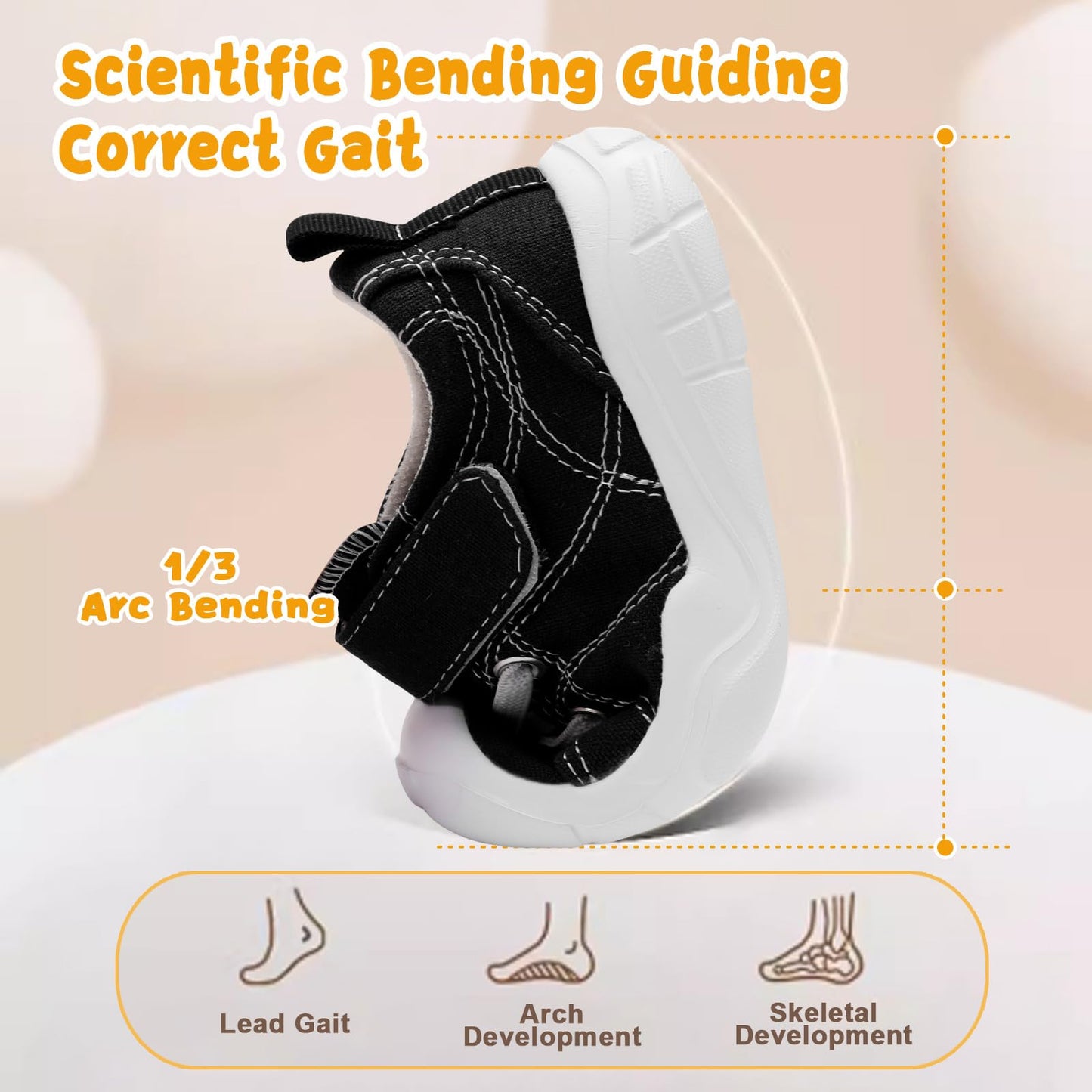 Kids Canvas Shoes Running Shoes for Girls Boys Wide Toe Box Barefoot Toddler Sneakers