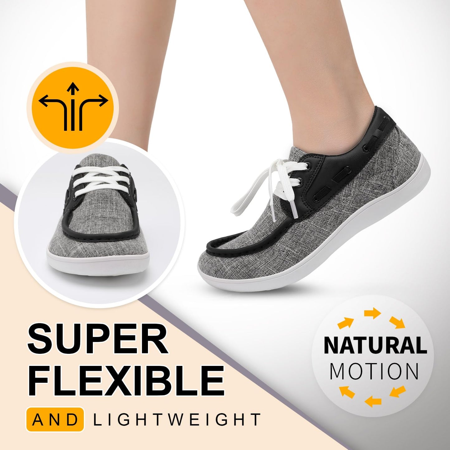 Womens Walking Shoes Barefoot Running Shoes Wide Toe Zero Drop Tennis Sneakers