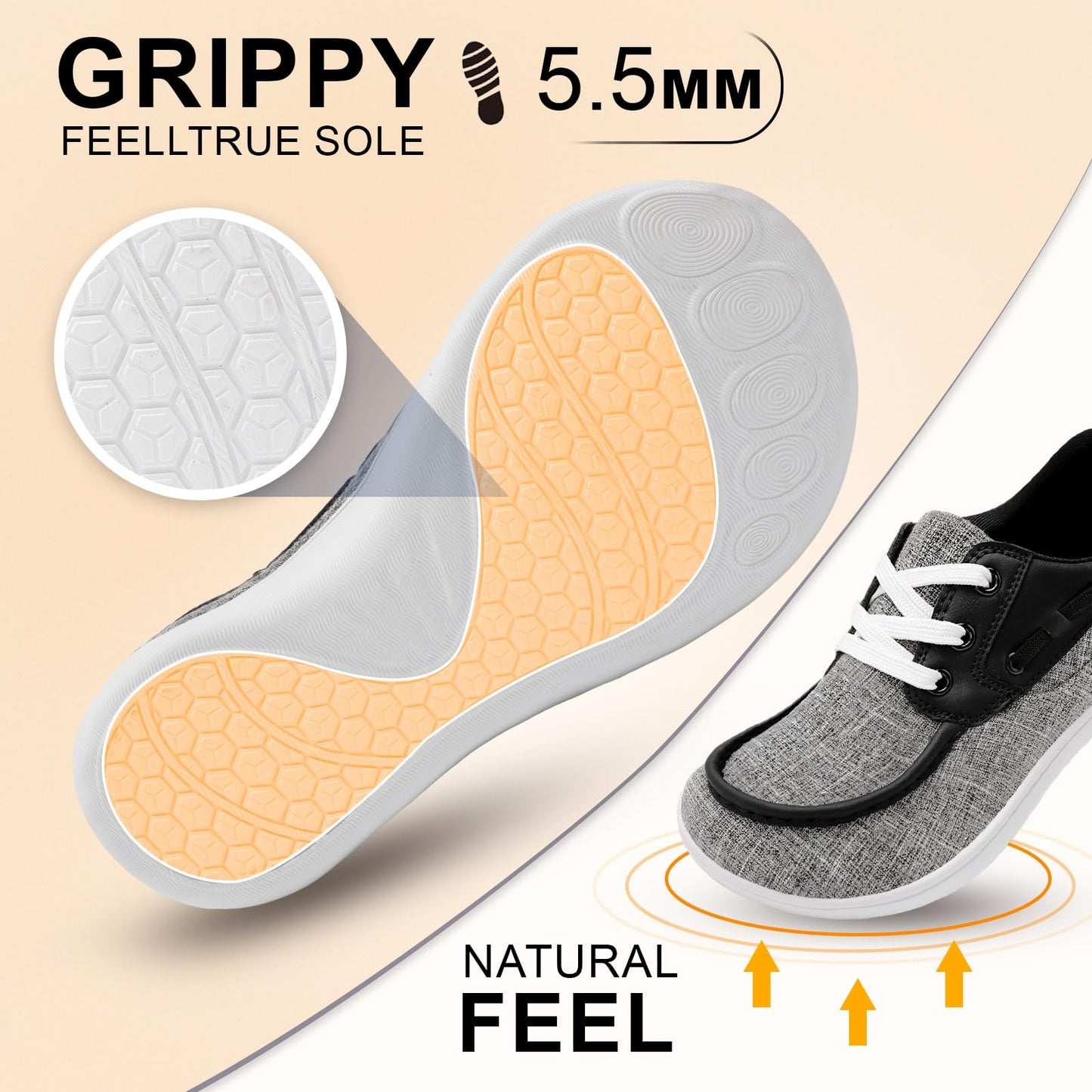 Womens Walking Shoes Barefoot Running Shoes Wide Toe Zero Drop Tennis Sneakers