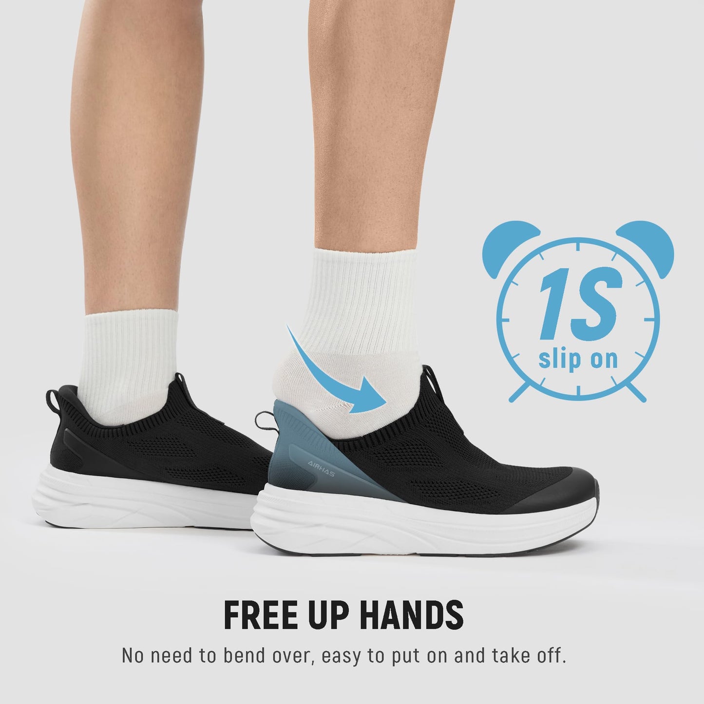 Wide Toe Box Walking Shoes Slip On Breathable Sneakers for Women