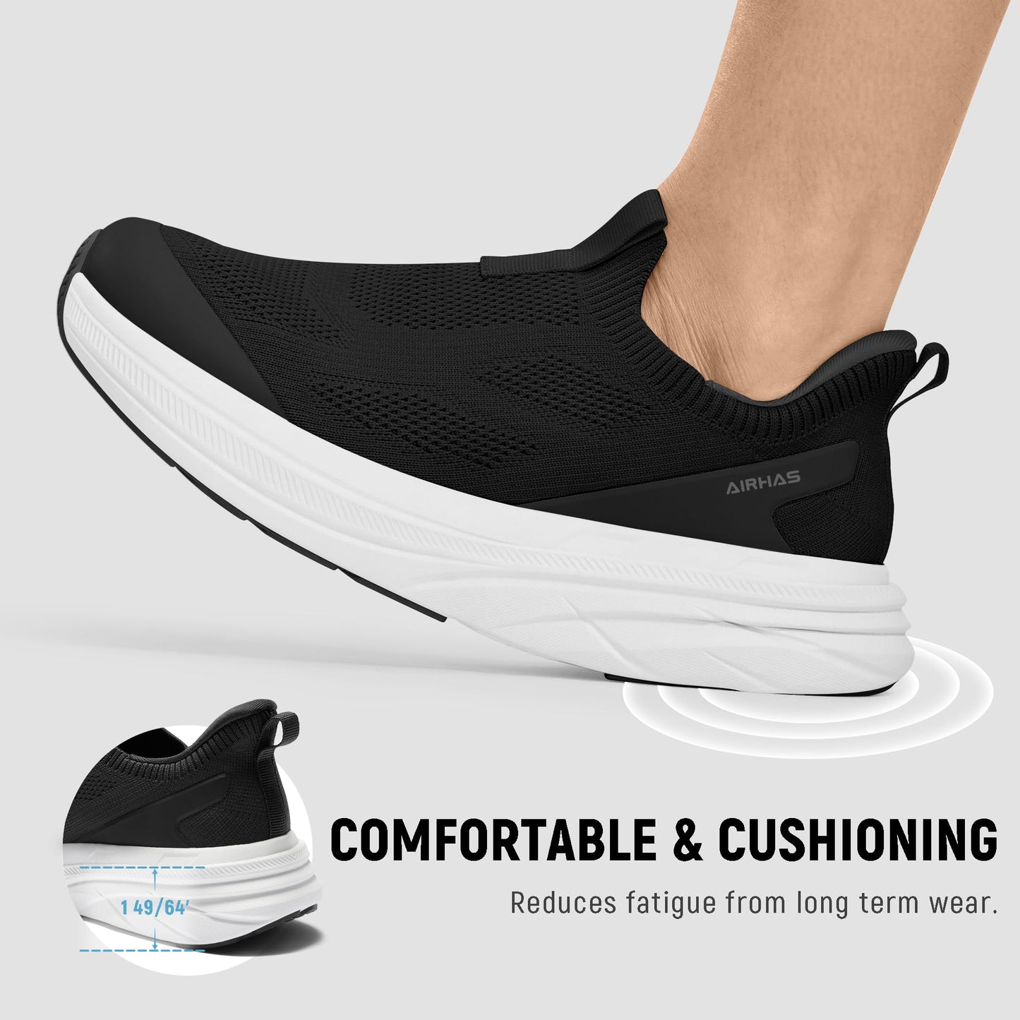 Wide Toe Box Walking Shoes Slip On Breathable Sneakers for Women