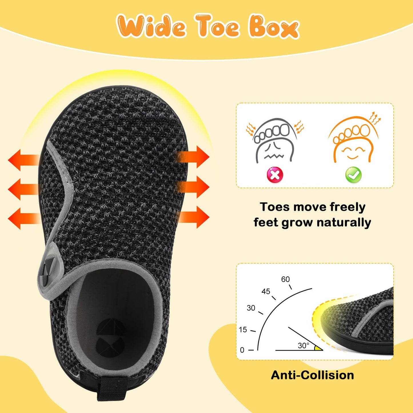 Toddler Shoes Boys Girls Wide Barefoot Shoes
