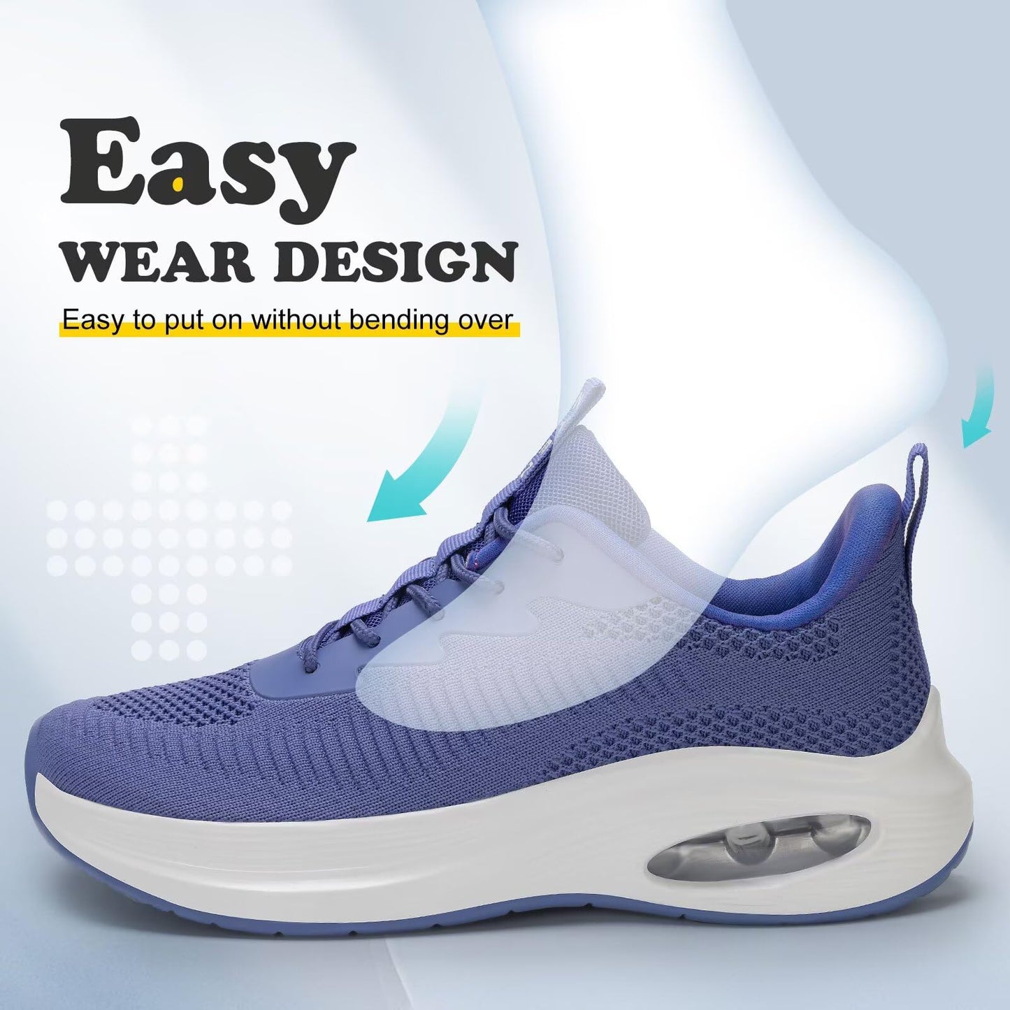 Wide Toe Box Shoes Women Air Cushion Road Running Shoes Extra Wide Width Sneakers