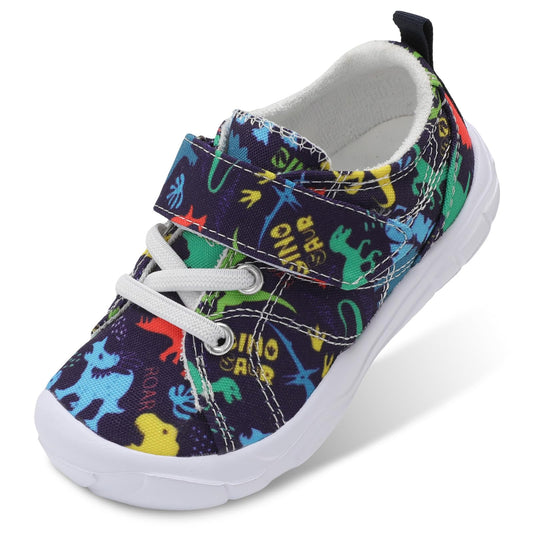 Kids Canvas Shoes Running Shoes for Girls Boys Wide Toe Box Barefoot Toddler Sneakers