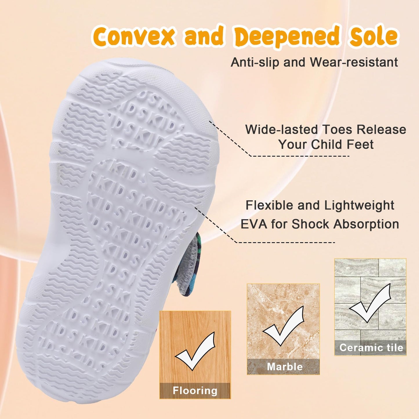 Kids Canvas Shoes Running Shoes for Girls Boys Wide Toe Box Barefoot Toddler Sneakers