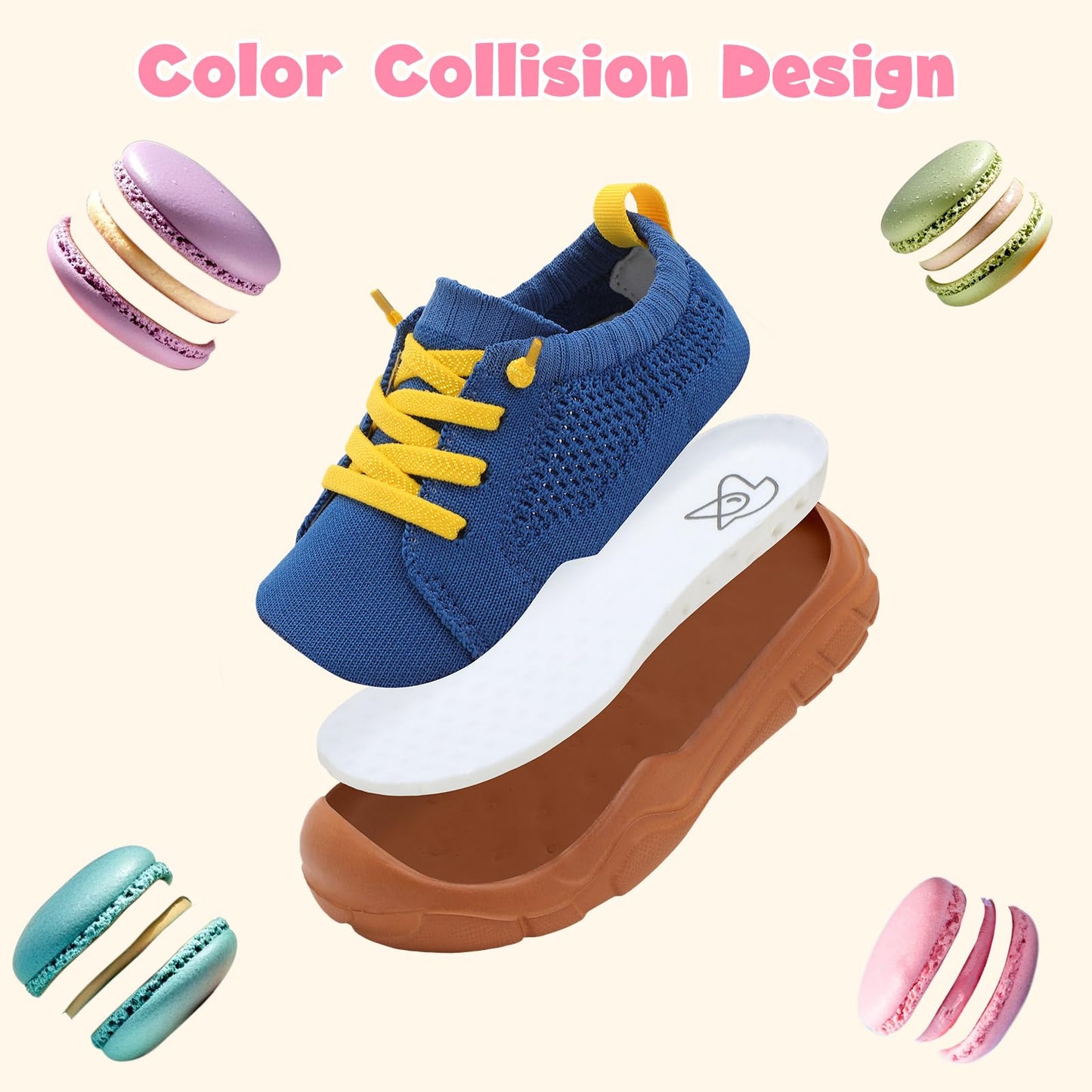 Toddler Shoes Girls Boys Wide Barefoot Shoes Kids Breathable Sneakers Slip on Tennis Shoe Lightweight Sneakers