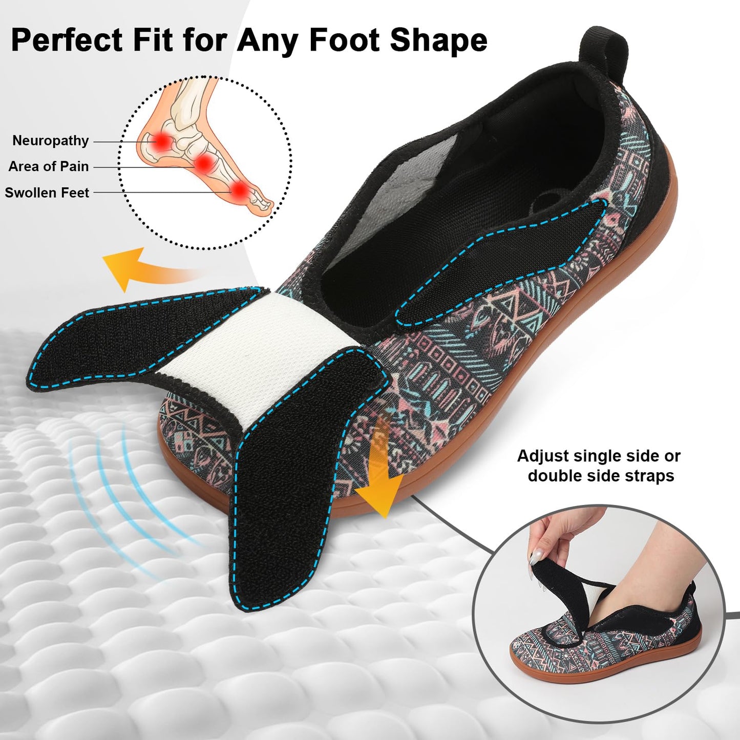 Womens Walking Shoes Comfortable Wide Diabetic Shoes