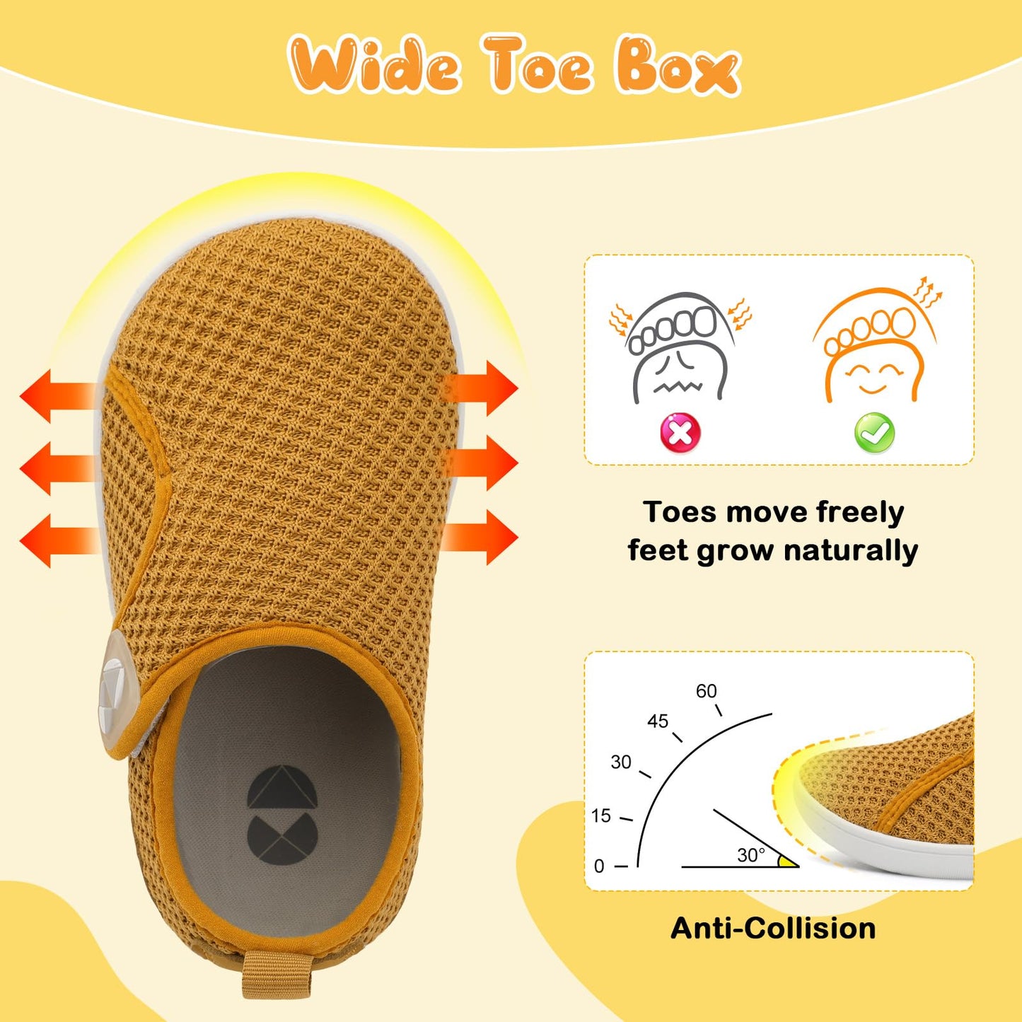 Toddler Shoes Boys Girls Wide Barefoot Shoes