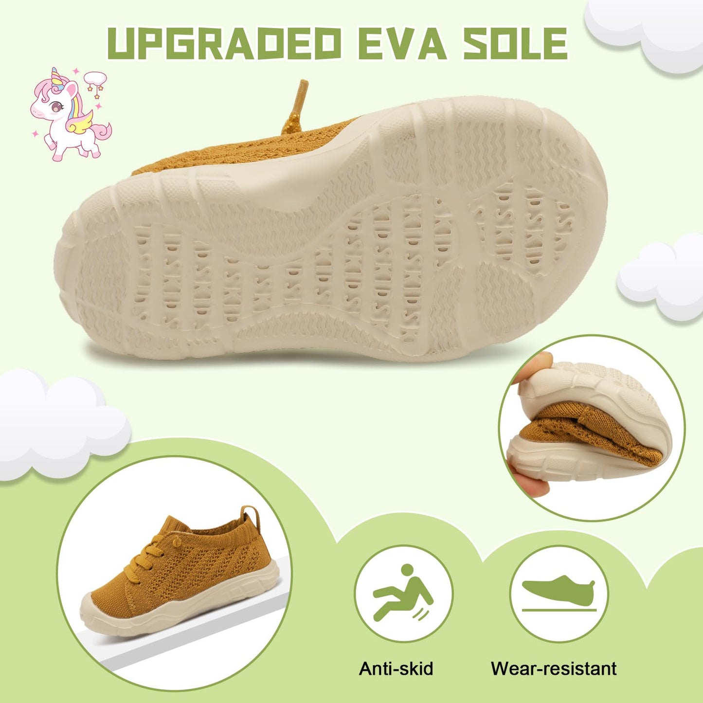 Toddler Shoes for Boys Girls Slip on Sneakers Wide Toe Walking Shoes