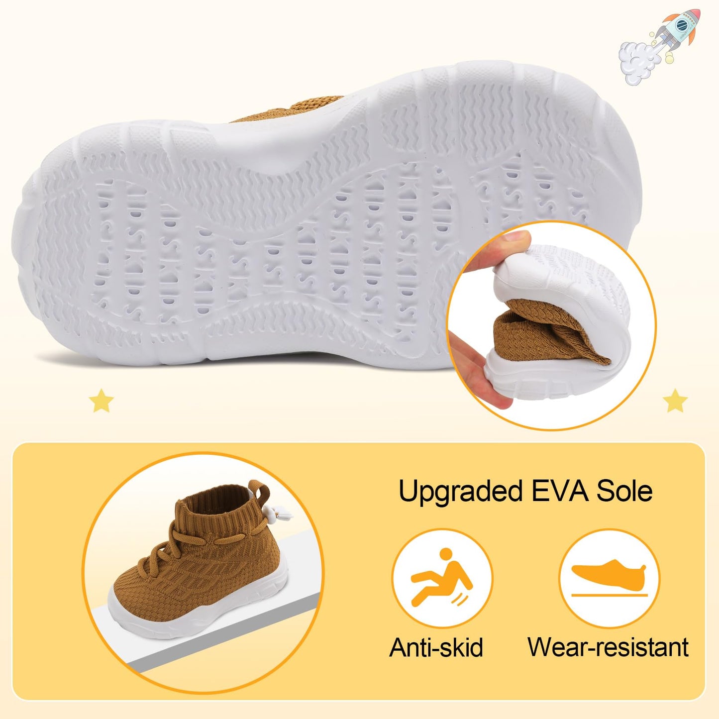 Toddler Shoes High Top Sneakers for Boys Girls Barefoot Wide Walking Tennis Shoes