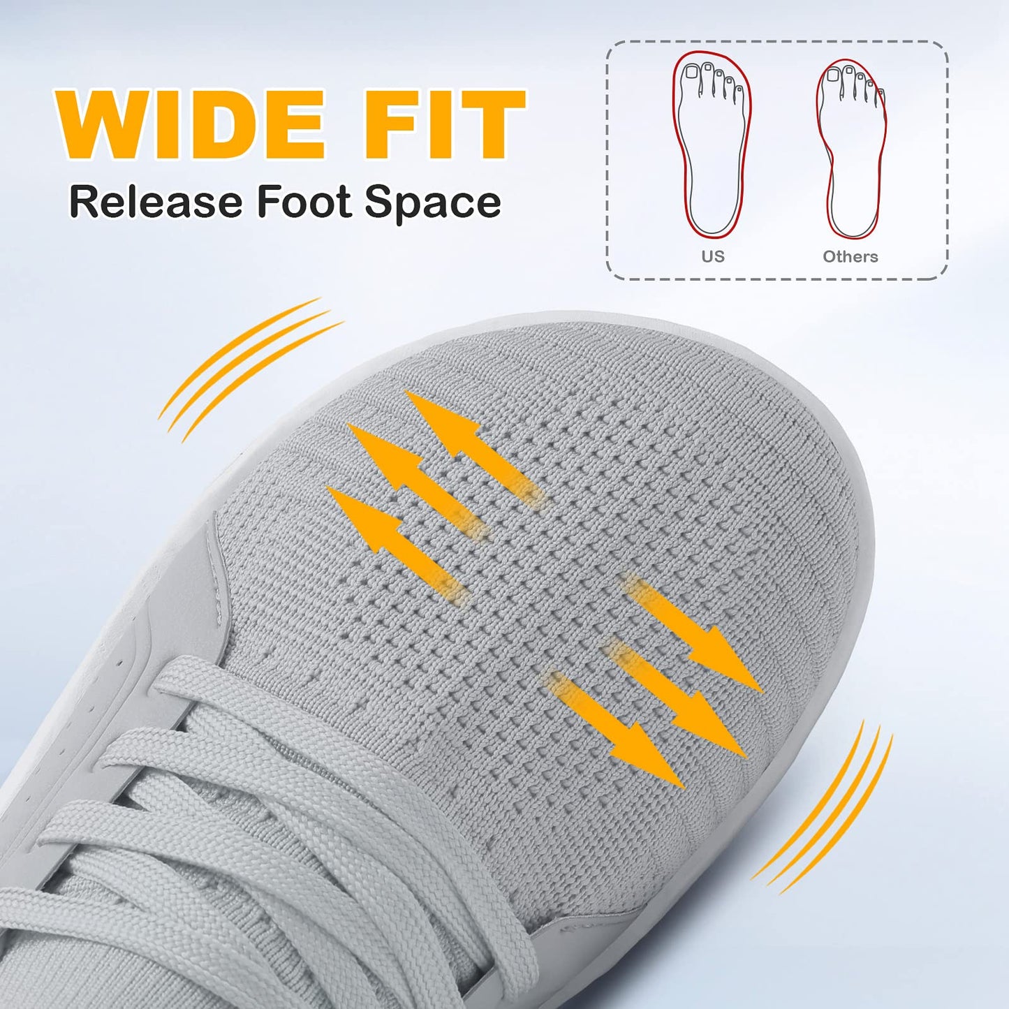Womens Walking Shoes Wide Toe Barefoot Shoes Breathable Minimalist Zero Drop Sneakers