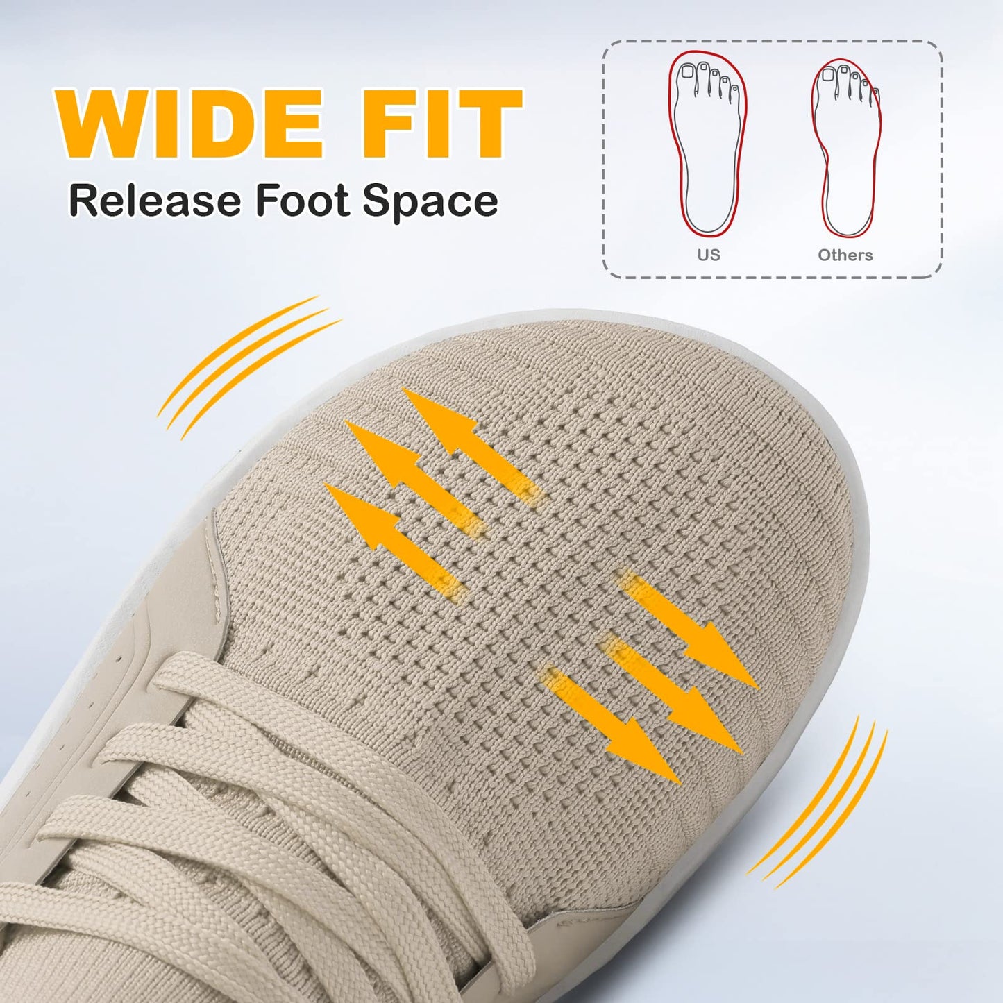 Womens Walking Shoes Wide Toe Barefoot Shoes Breathable Minimalist Zero Drop Sneakers
