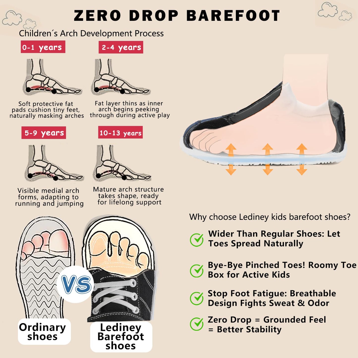 Kids Wide Toe Box Barefoot Shoes