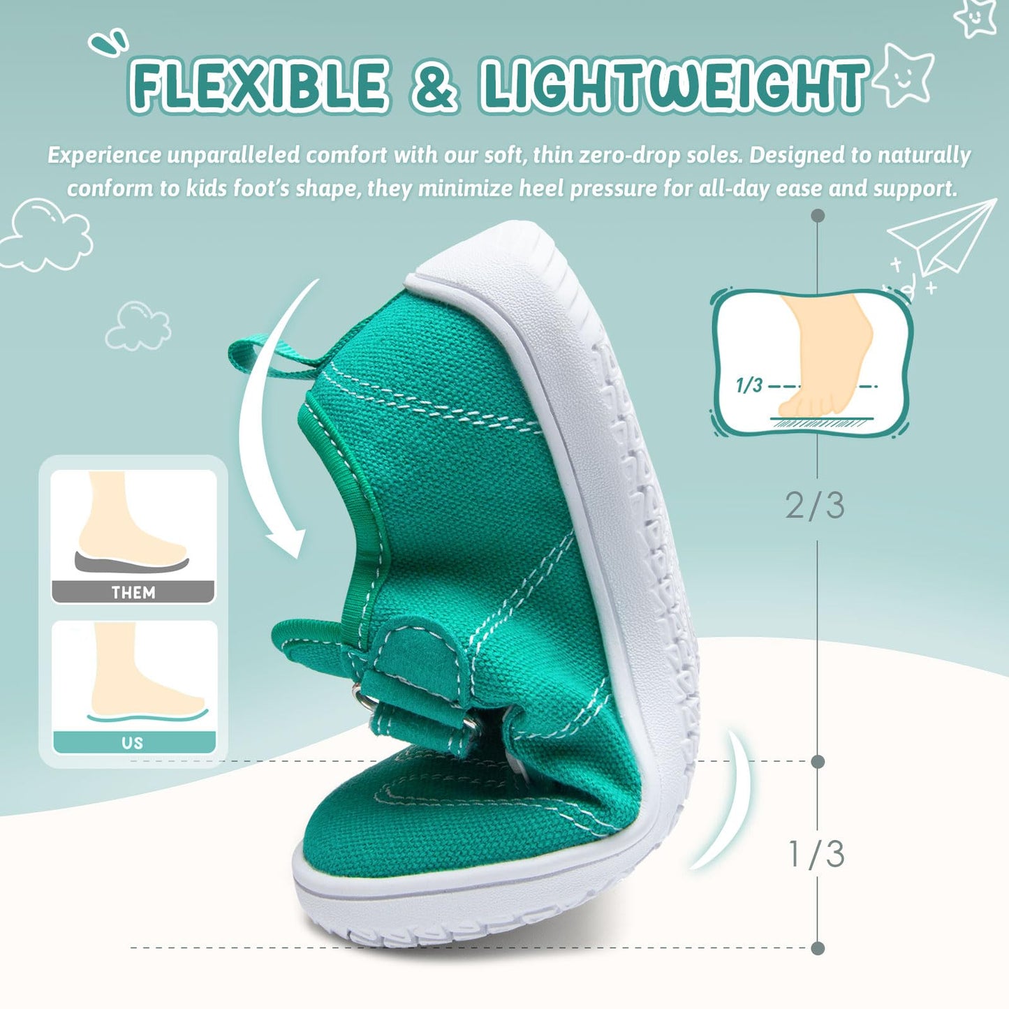 Kids Wide Toe Box Barefoot Shoes