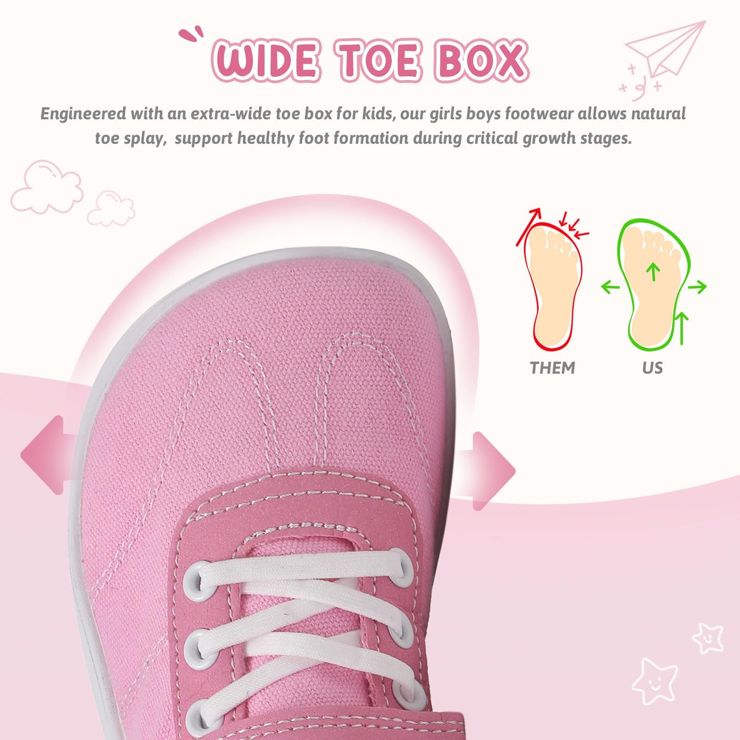 Kids Wide Toe Box Barefoot Shoes