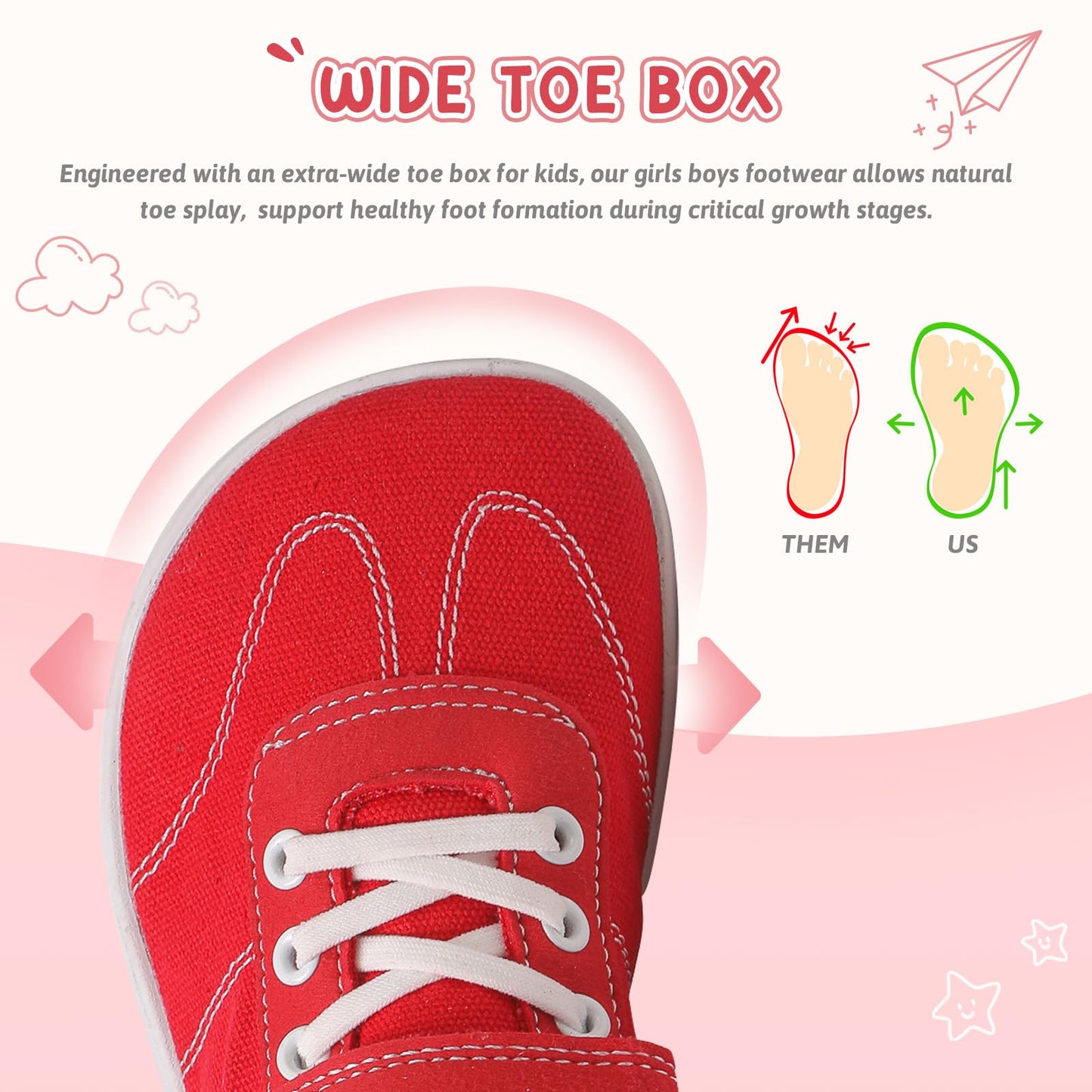Kids Wide Toe Box Barefoot Shoes