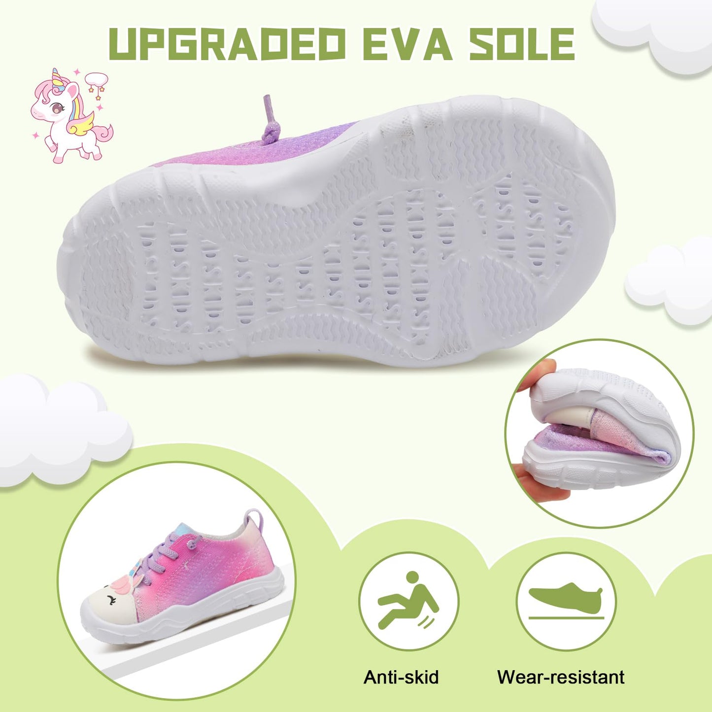 Toddler Shoes for Boys Girls Slip on Sneakers Wide Toe Walking Shoes