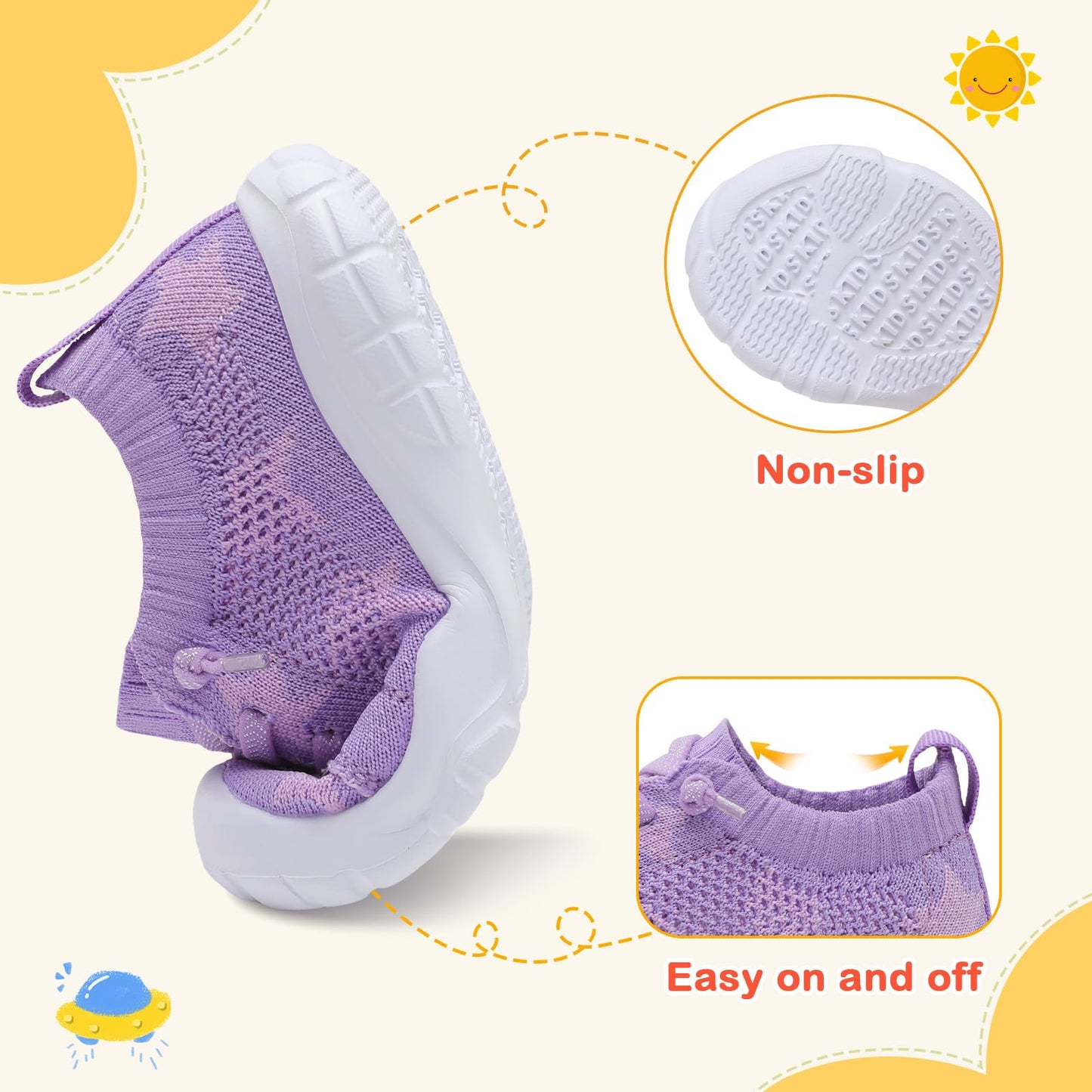 Toddler Shoes Boys Girls Barefoot Shoes Kids Breathable Sneakers