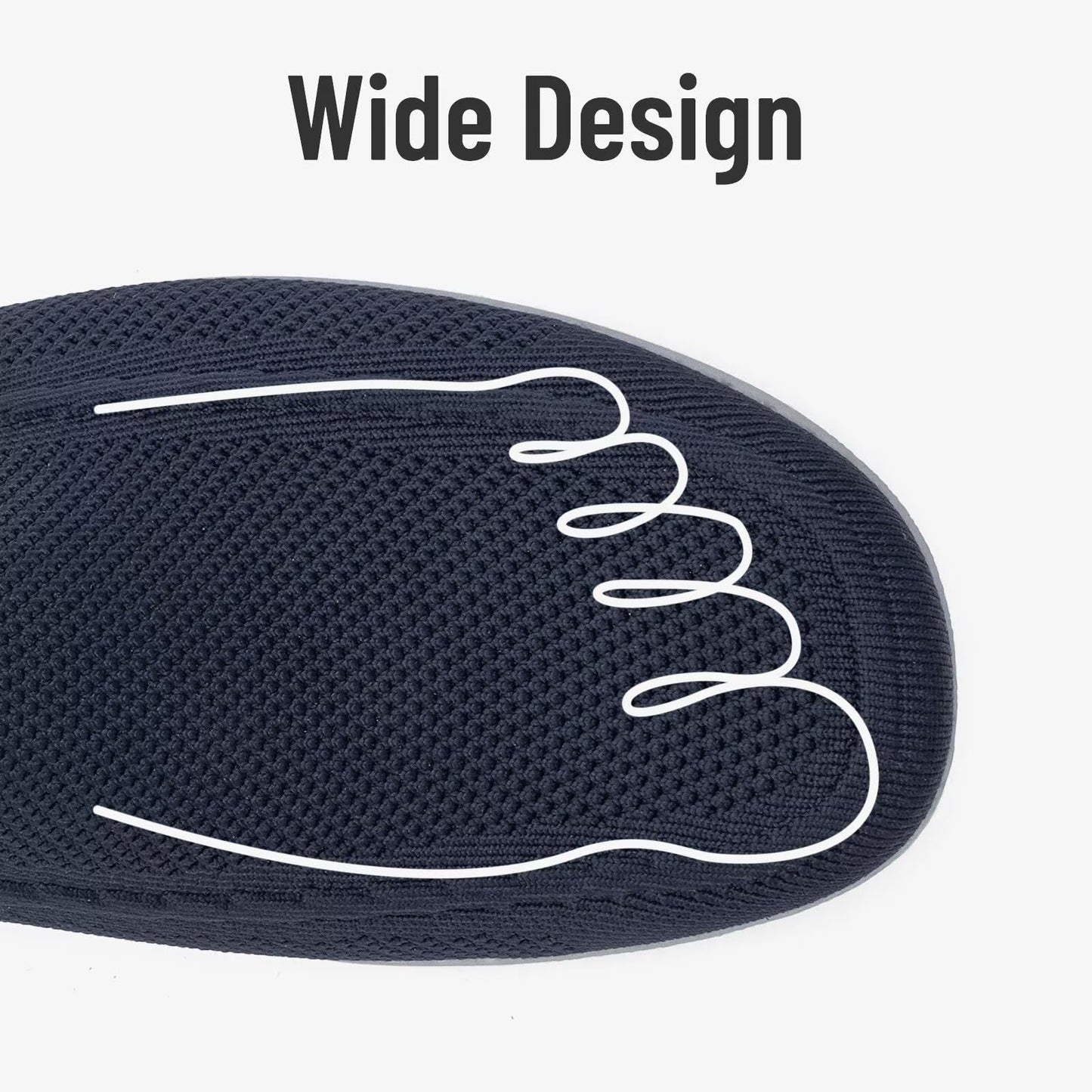 Men Wide Width Slip On Shoes Loafer with Arch Support Insoles Men Casual Shoes