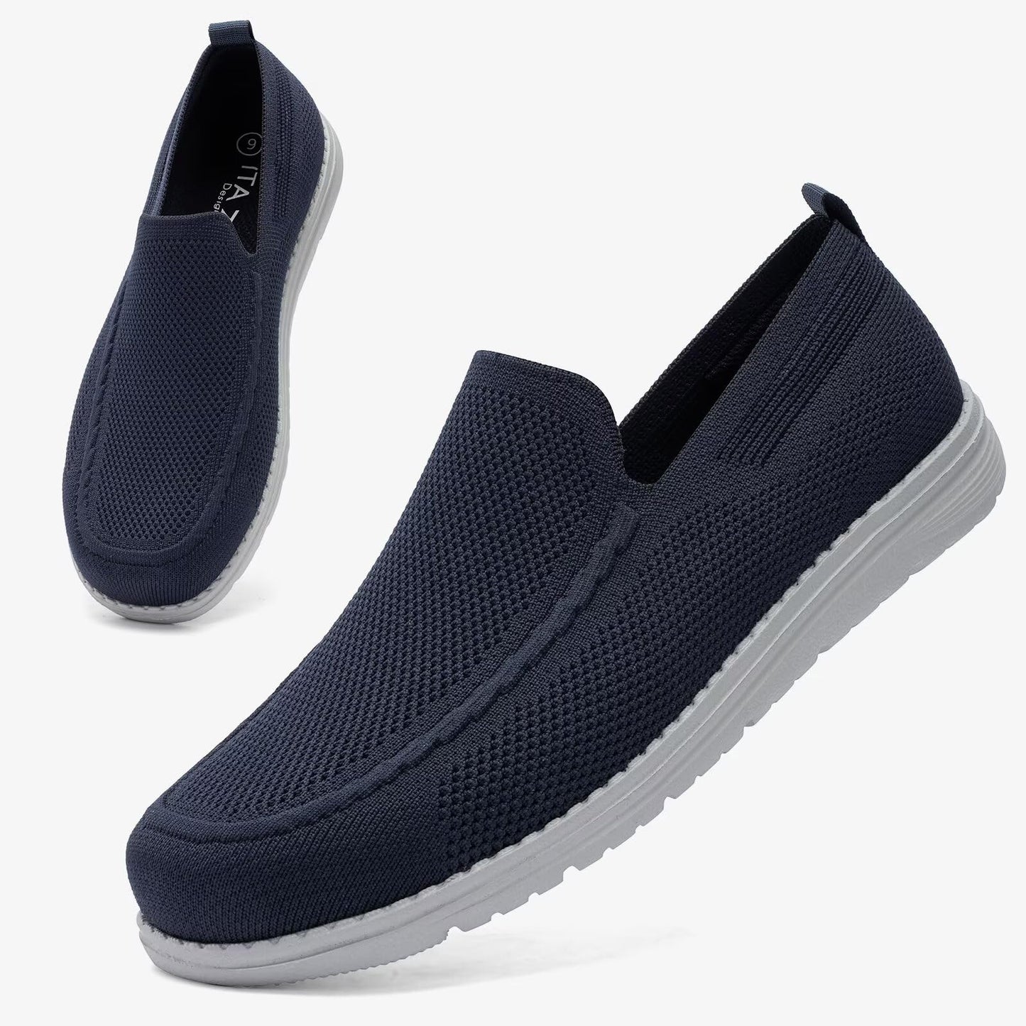 Men Wide Width Slip On Shoes Loafer with Arch Support Insoles Men Casual Shoes