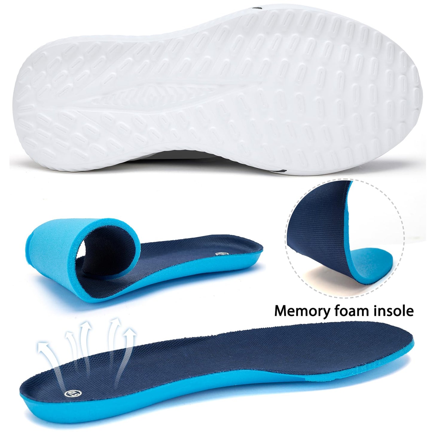 Mens Wide Sneakers Walking Shoes - Wide Slip on Tennis Shoes