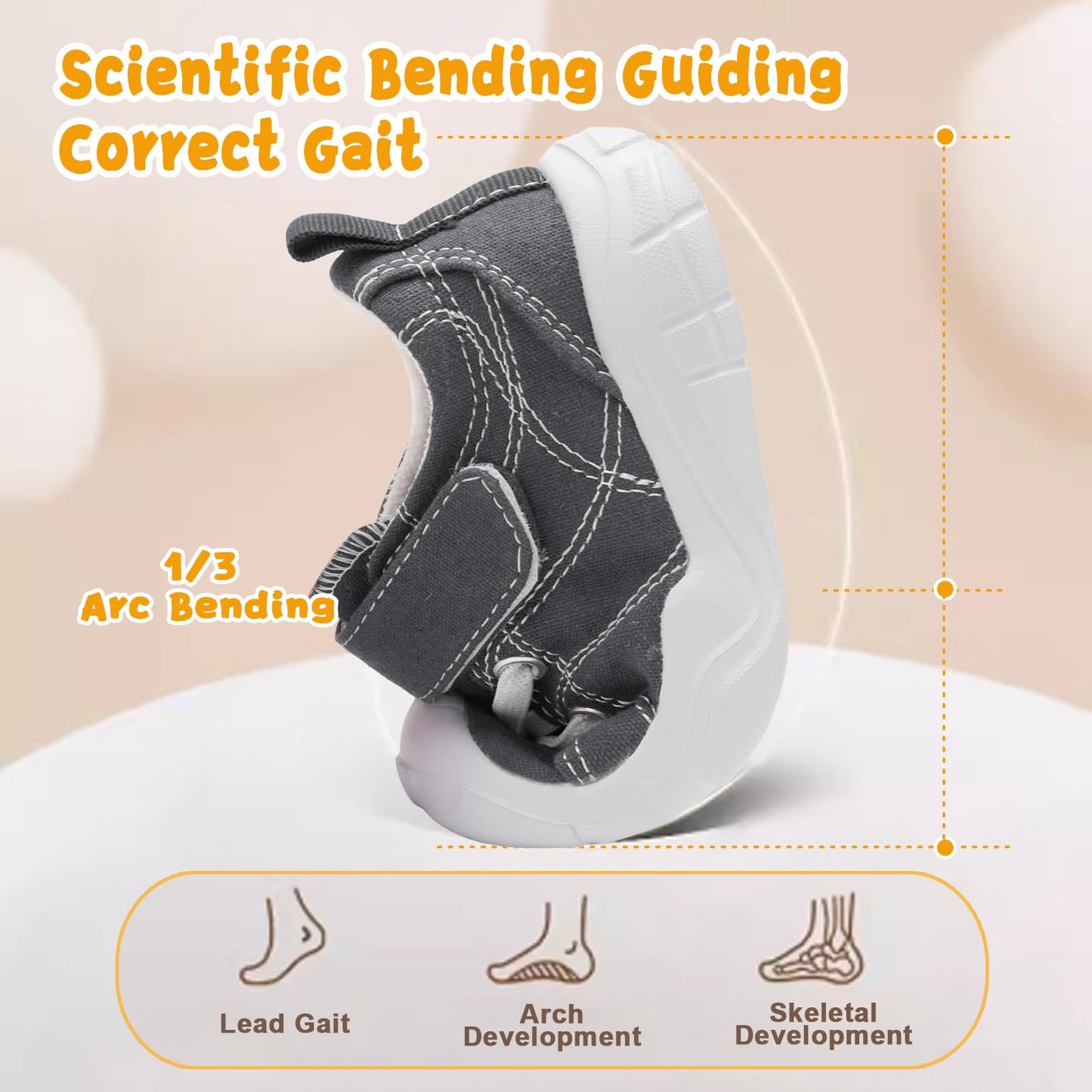 Kids Canvas Shoes Running Shoes for Girls Boys Wide Toe Box Barefoot Toddler Sneakers