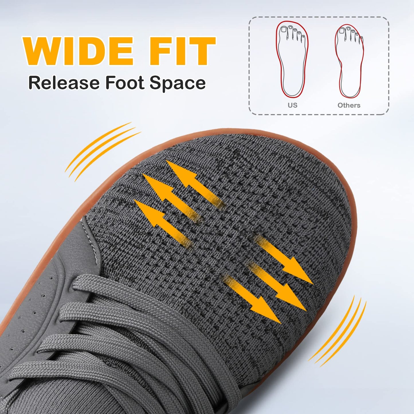 Womens Walking Shoes Wide Toe Barefoot Shoes Breathable Minimalist Zero Drop Sneakers