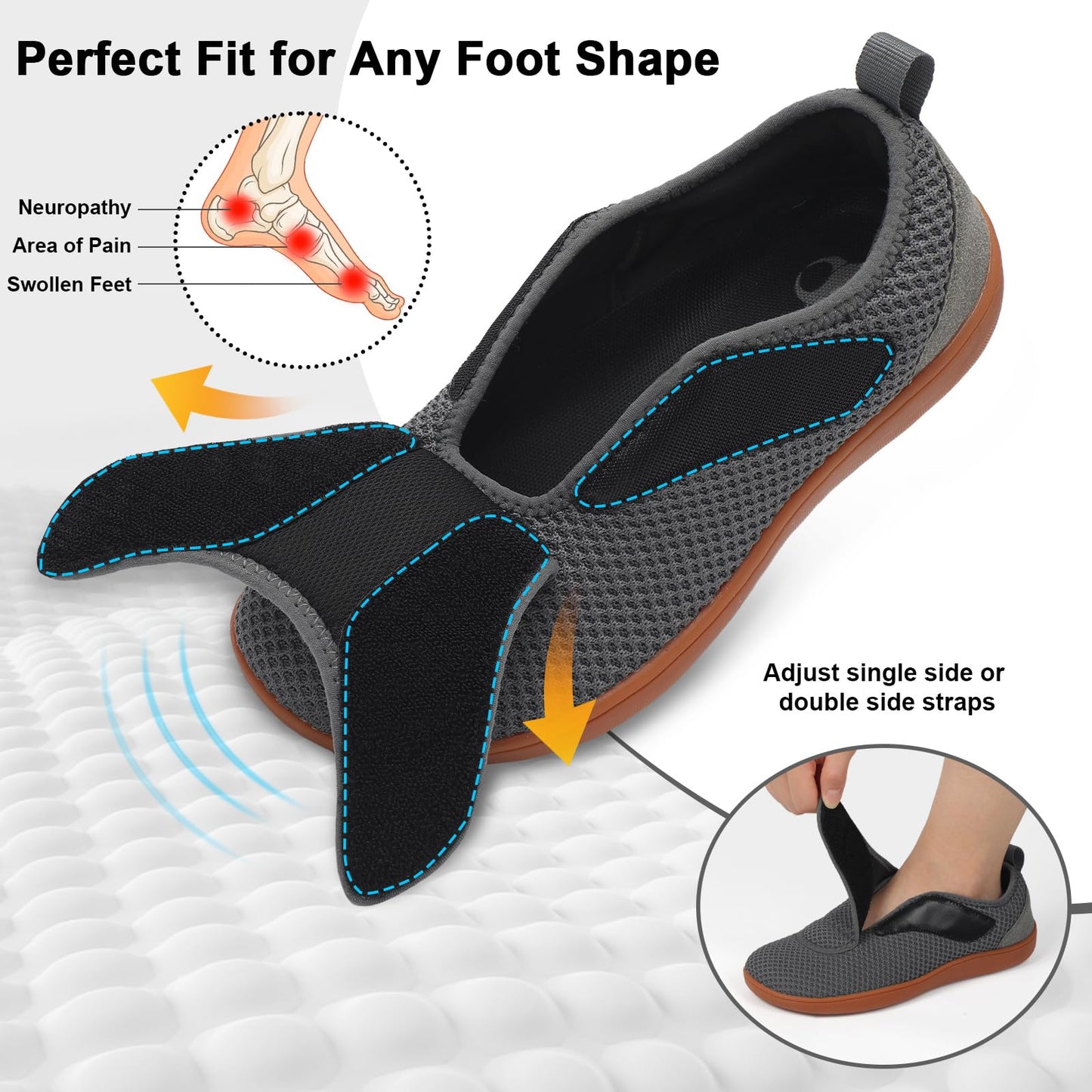 Womens Walking Shoes Comfortable Wide Diabetic Shoes