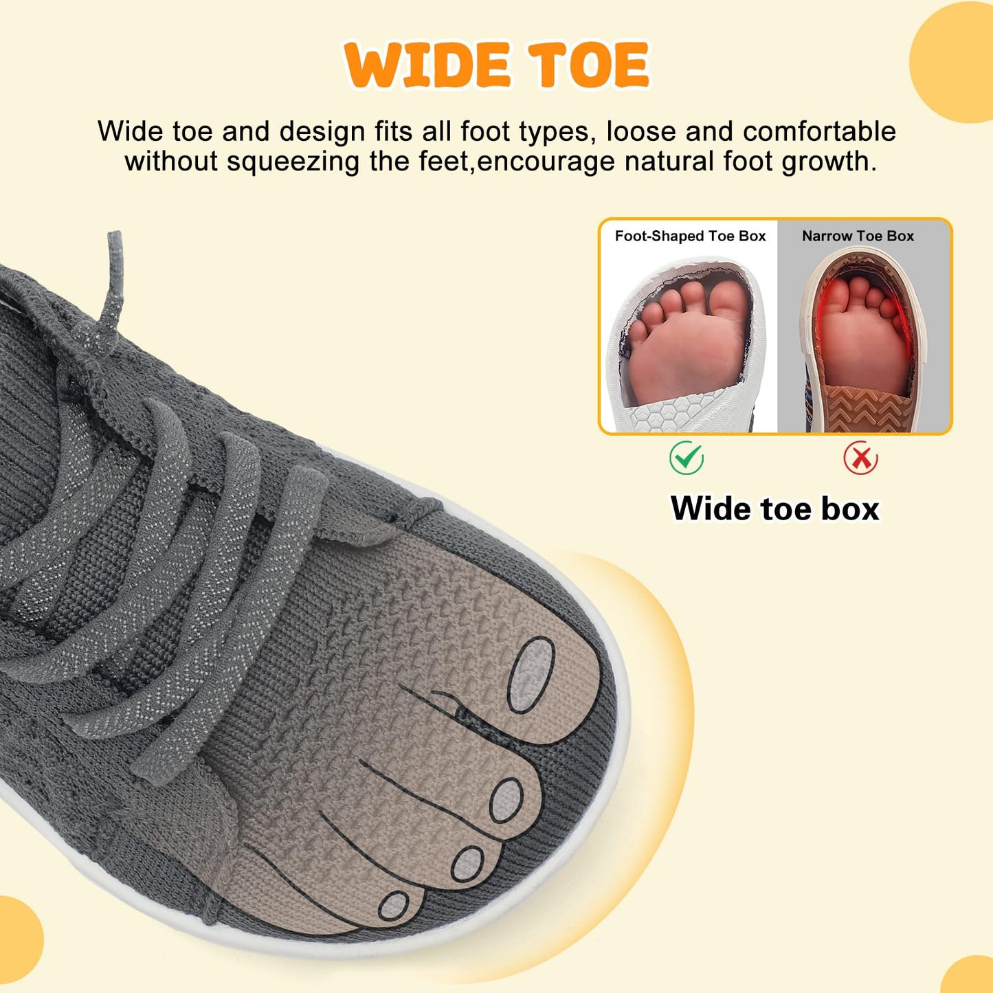 Toddler Shoes Girls Boys Wide Barefoot Shoes