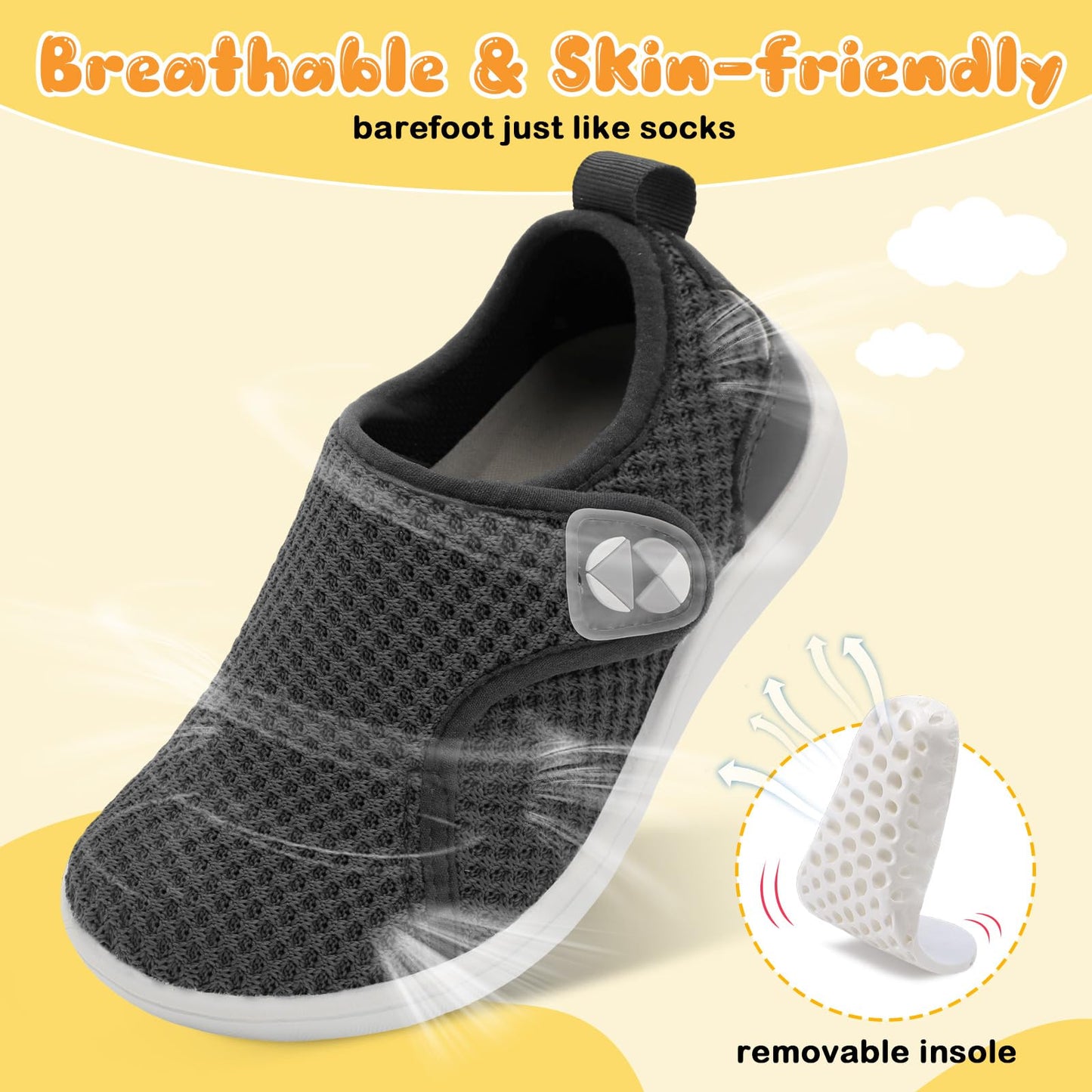 Toddler Shoes Boys Girls Wide Barefoot Shoes