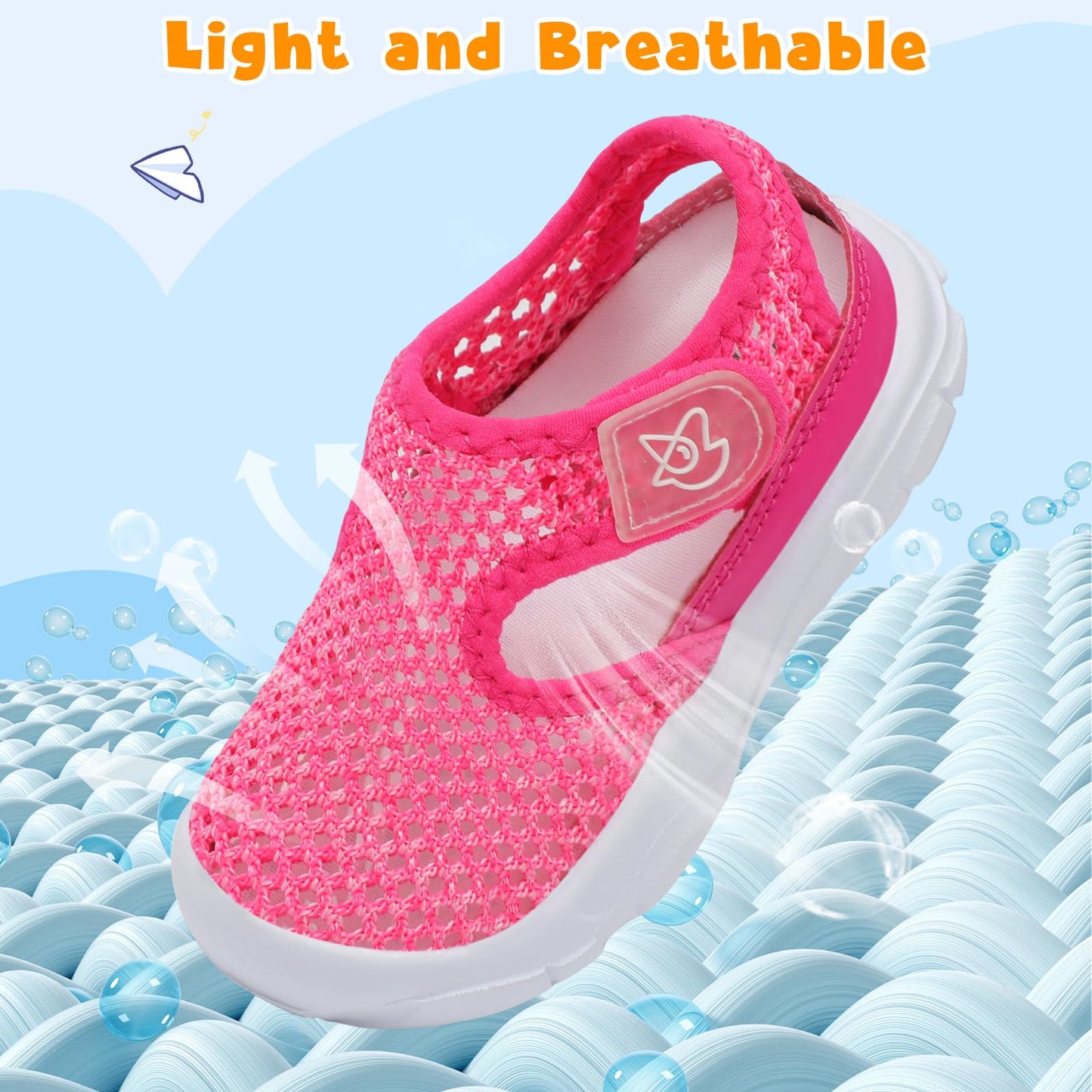 Toddler Sandals Boys Girls Wide Sandals Kids Water Sandal Shoes Lightweight Barefoot Summer Shoes for Beach Swim