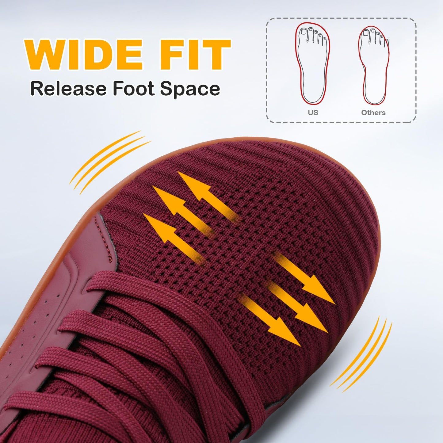 Womens Walking Shoes Wide Toe Barefoot Shoes Breathable Minimalist Zero Drop Sneakers
