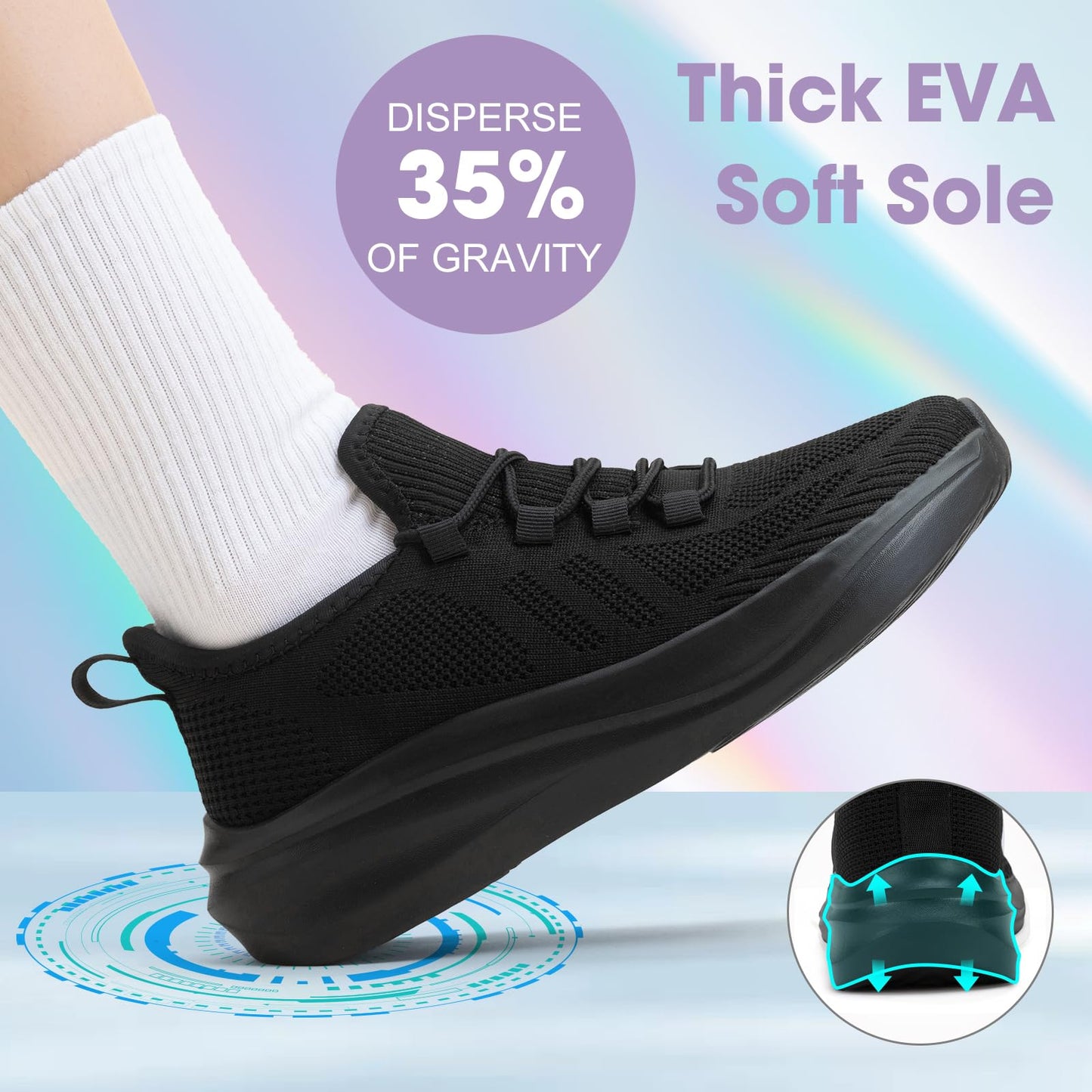 ZOVE Wide Toe Box Shoes Women Extra Wide Width Tennis Sneakers